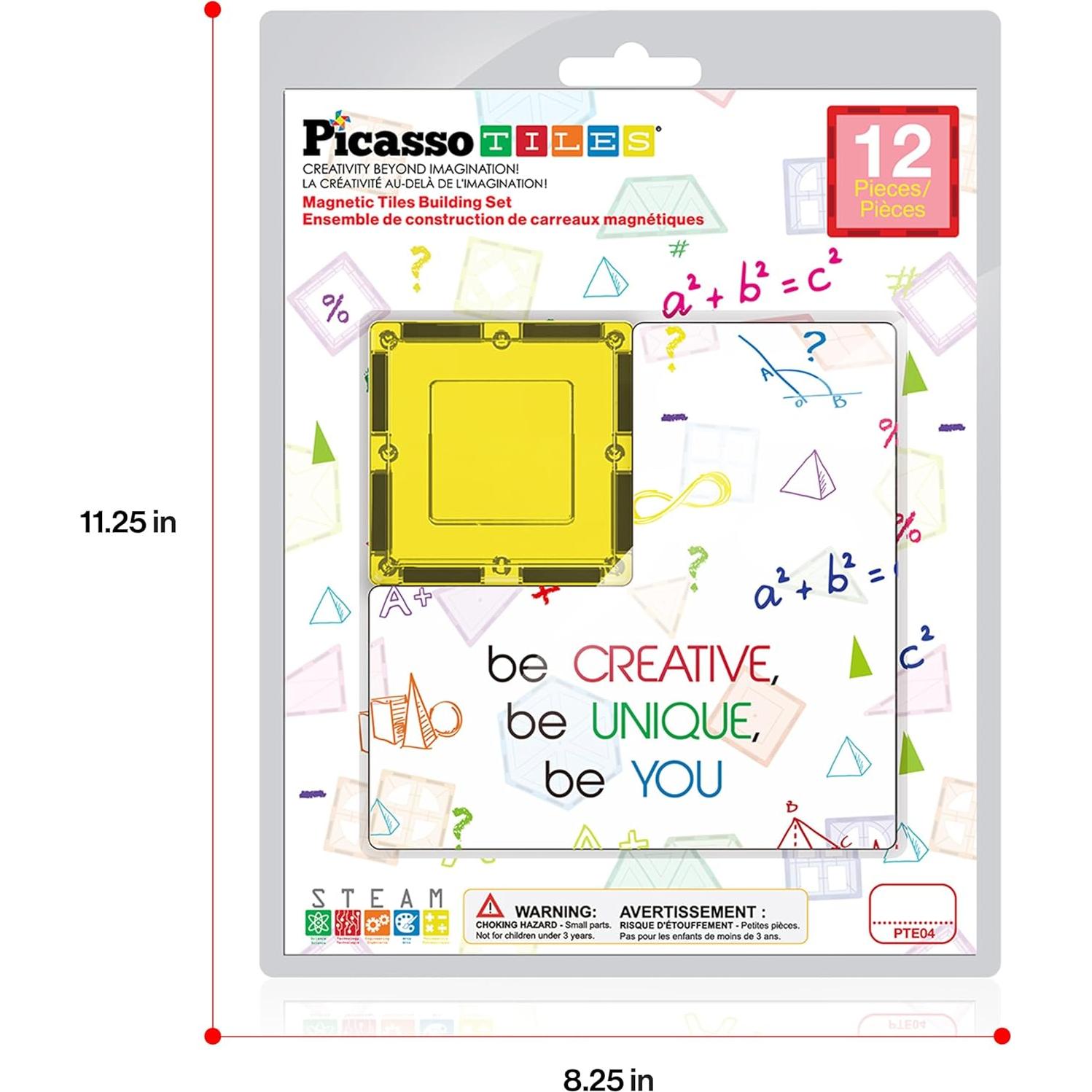 Kit de Bloques Magnéticos PicassoTiles 12 Piezas para Niños