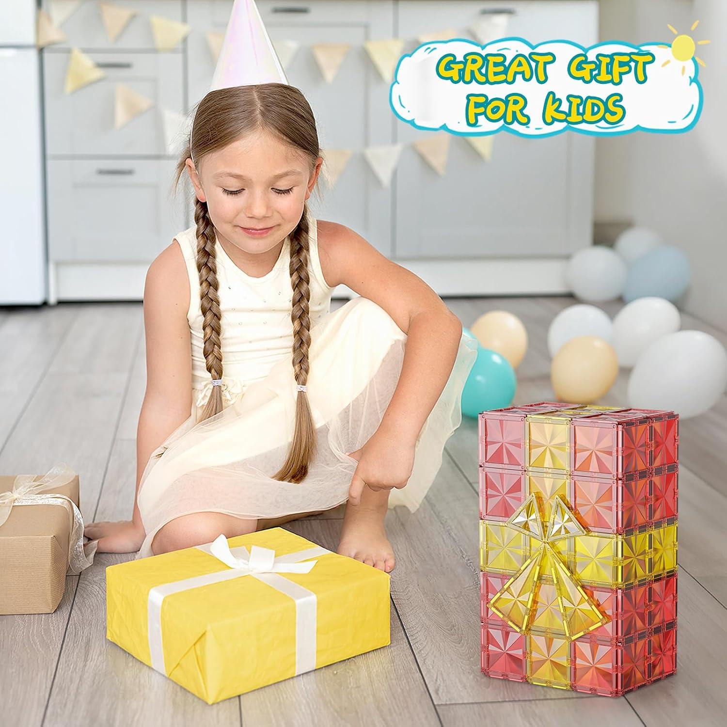 Juguetes Magnéticos Colelulu 102 Piezas para Niños 3+ Años