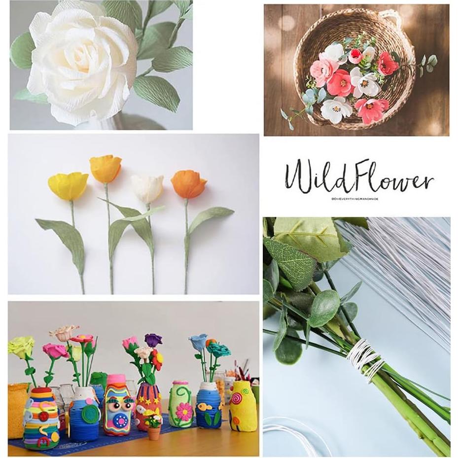 Alambre Floral Blanco Prudiut 100 Pcs 26 Gauge 35.56 cm