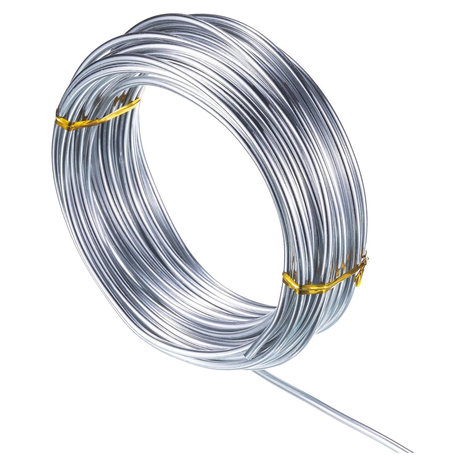 Alambre de Aluminio TecUnite 10m x 3mm Plata para Manualidades