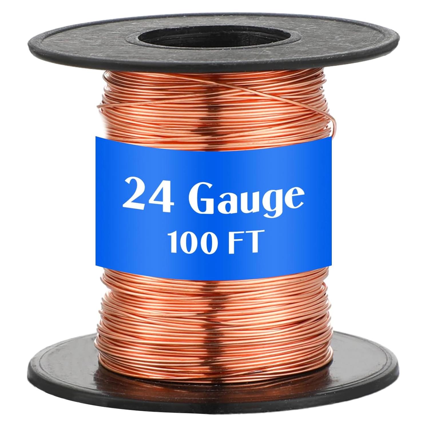 Alambre de Cobre 30.48m 24 Gauge Therwen para Manualidades