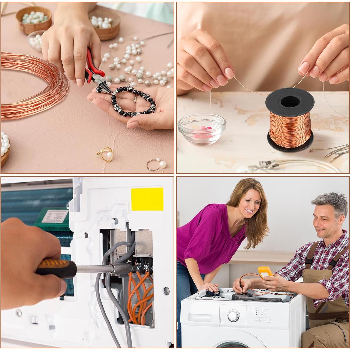 Alambre de Cobre 30.48m 24 Gauge Therwen para Manualidades