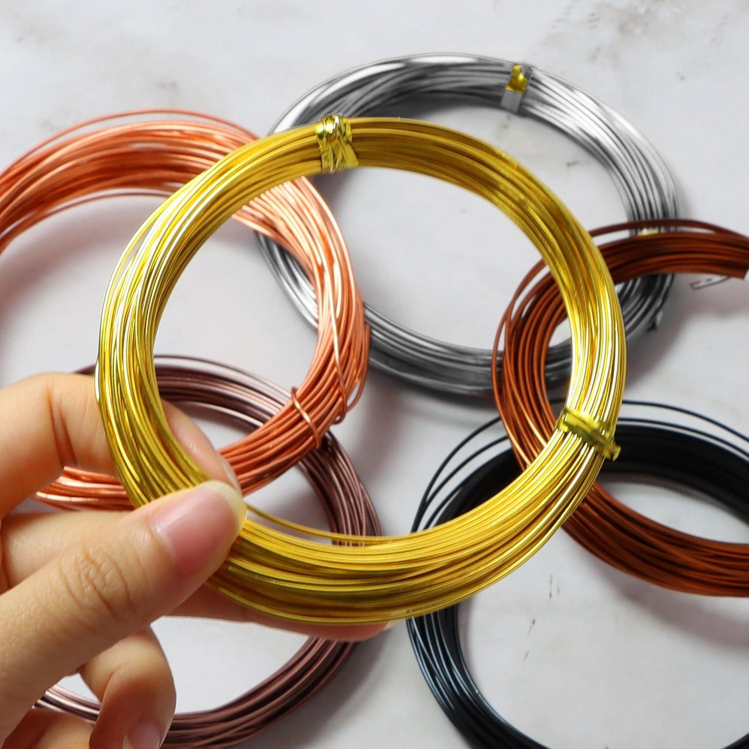 Alambre de Artesanía de Aluminio 10m 18 Gauge Oro Rosa