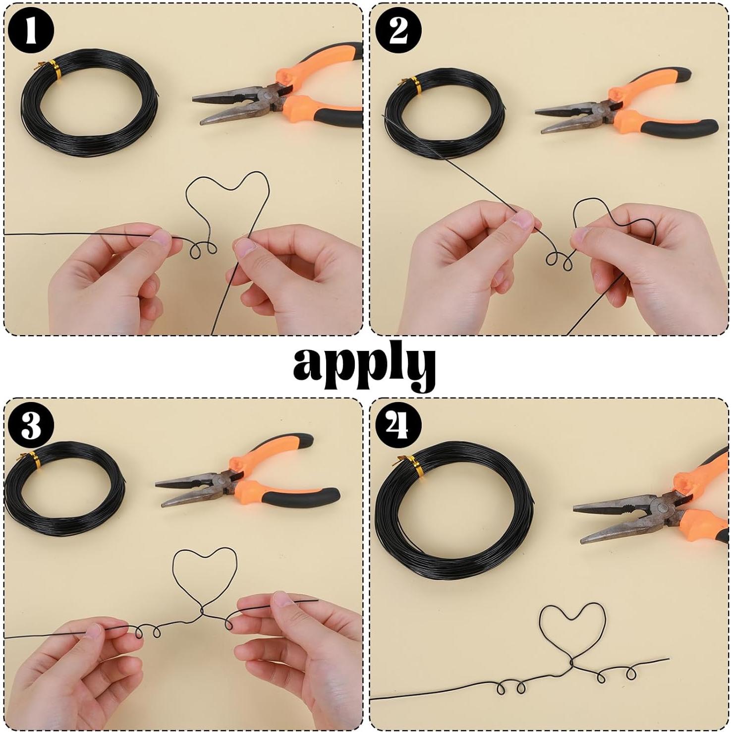 Alambre de Manualidades Negro 1mm x 30m Aluminio Xthrotsenk