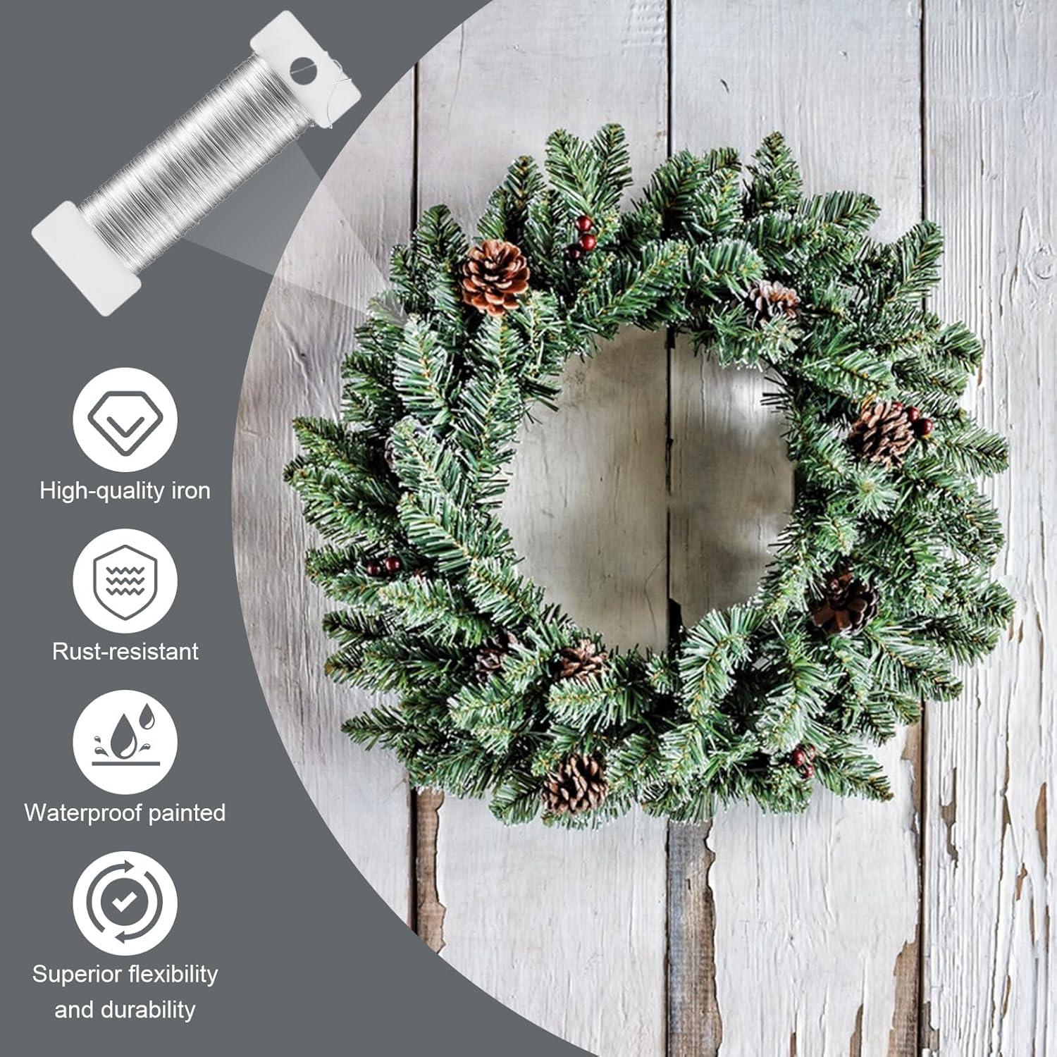 2 Rollos de Alambre Metálico Flexible Nogeqi 0.3mm 50m Plateado