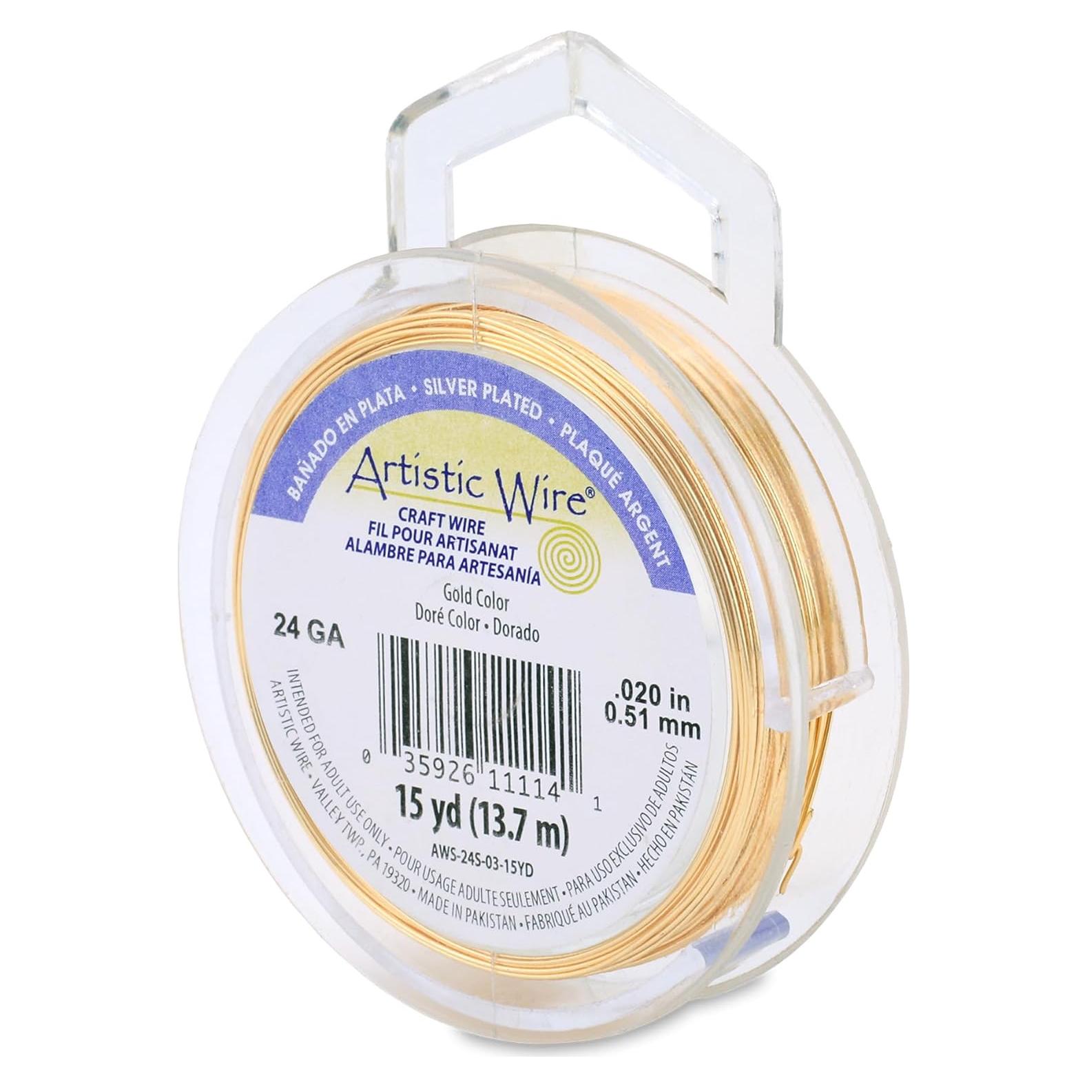 Alambre Artístico Beadalon 24 Agujeros 0.51 mm Dorado 13.7 m