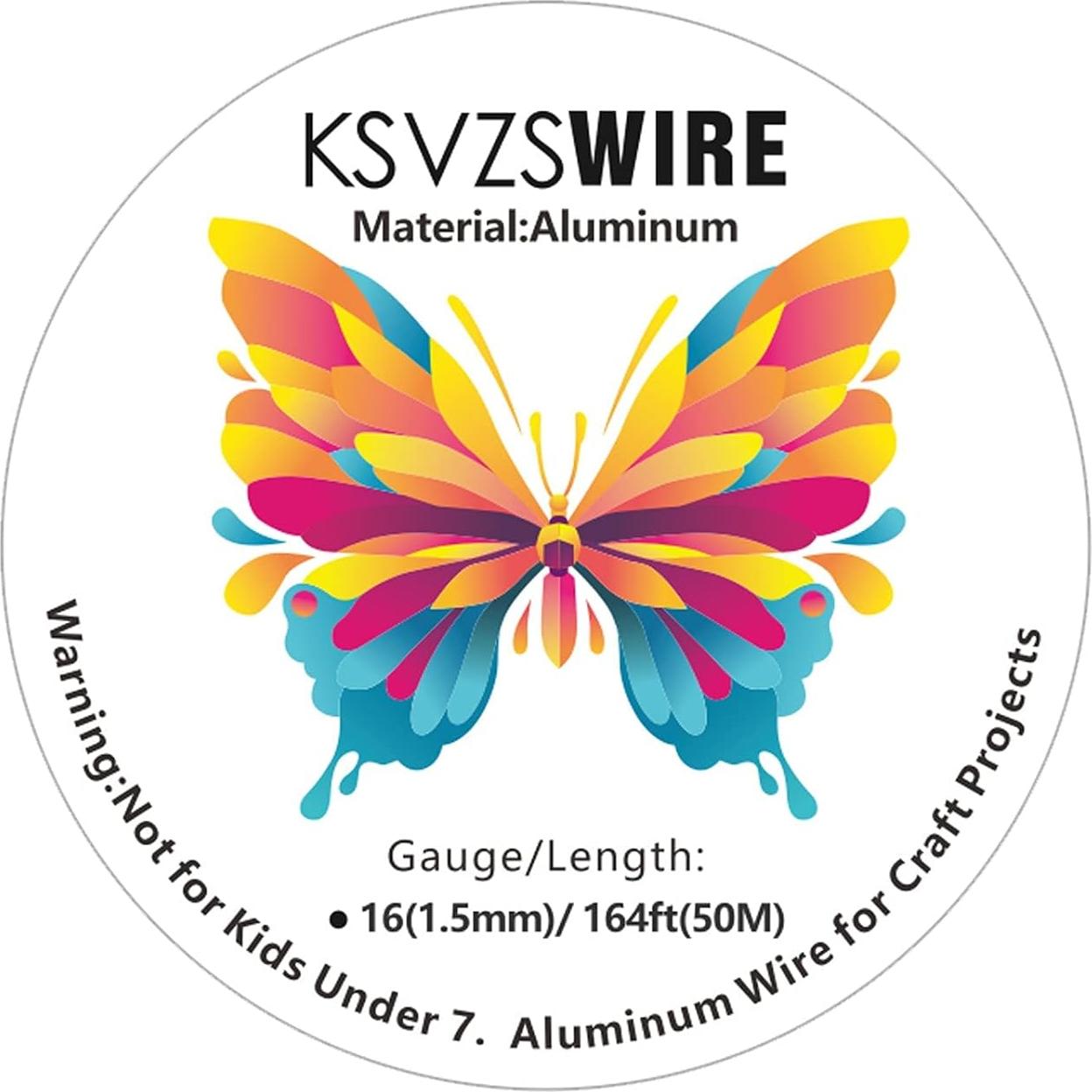 Alambre de Aluminio Flexible KSVZSCRAFT 16 y 18 Gauge 50M + Alicate