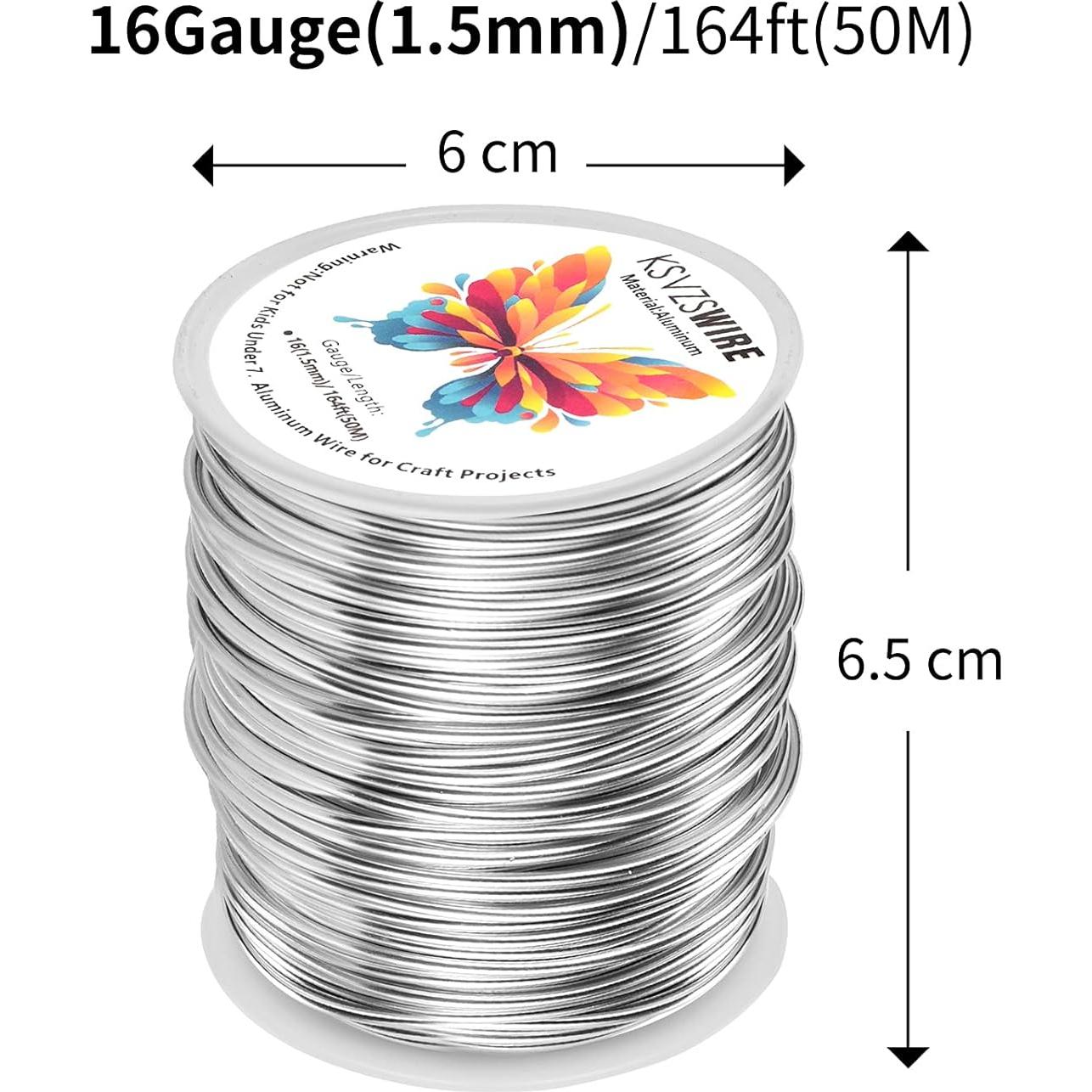 Alambre de Aluminio Flexible KSVZSCRAFT 16 y 18 Gauge 50M + Alicate