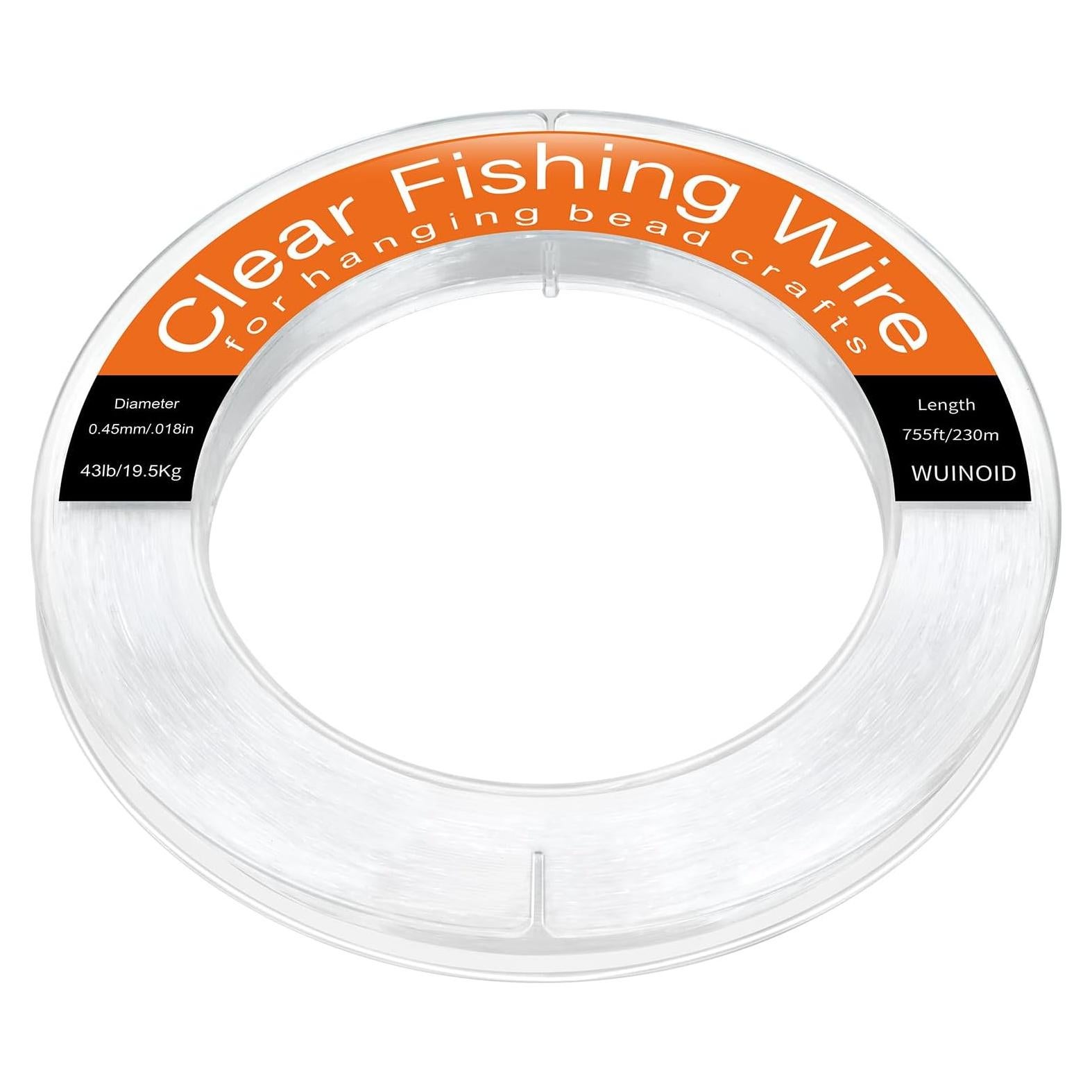 Hilo de Pesca Transparente WUINOID 230m 0.45mm Nylon