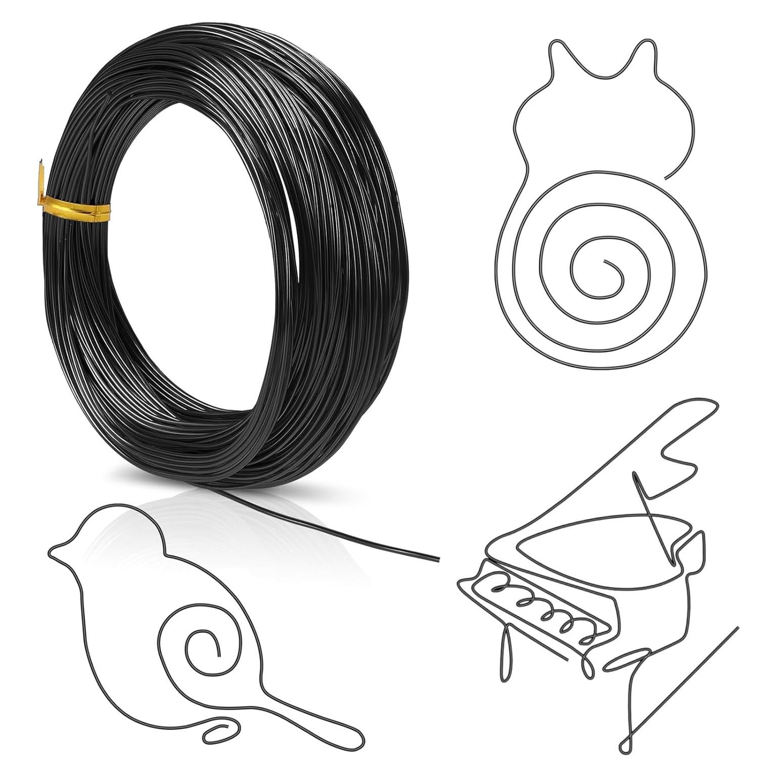 Alambre de Aluminio 1mm x 30m Cobee para Manualidades Negro