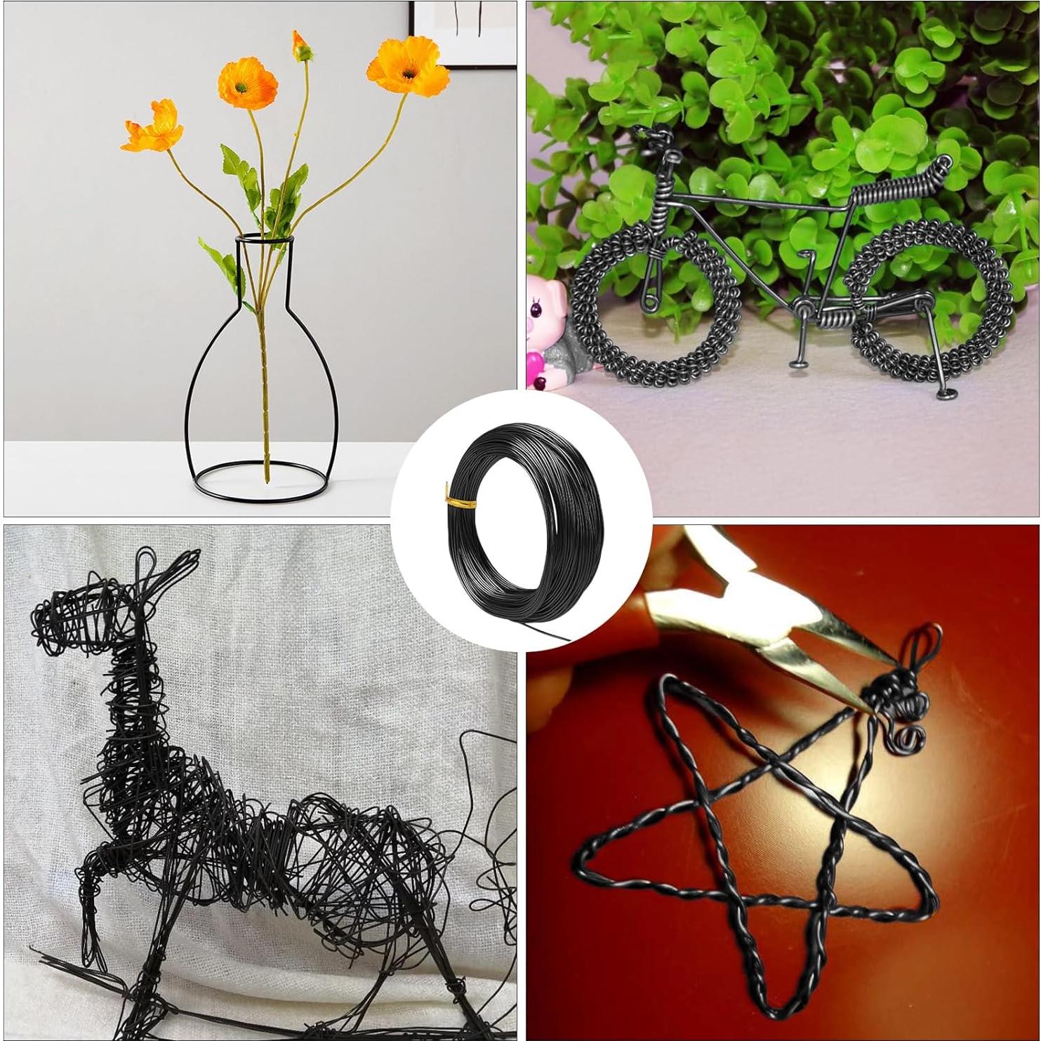 Alambre de Aluminio 1mm x 30m Cobee para Manualidades Negro