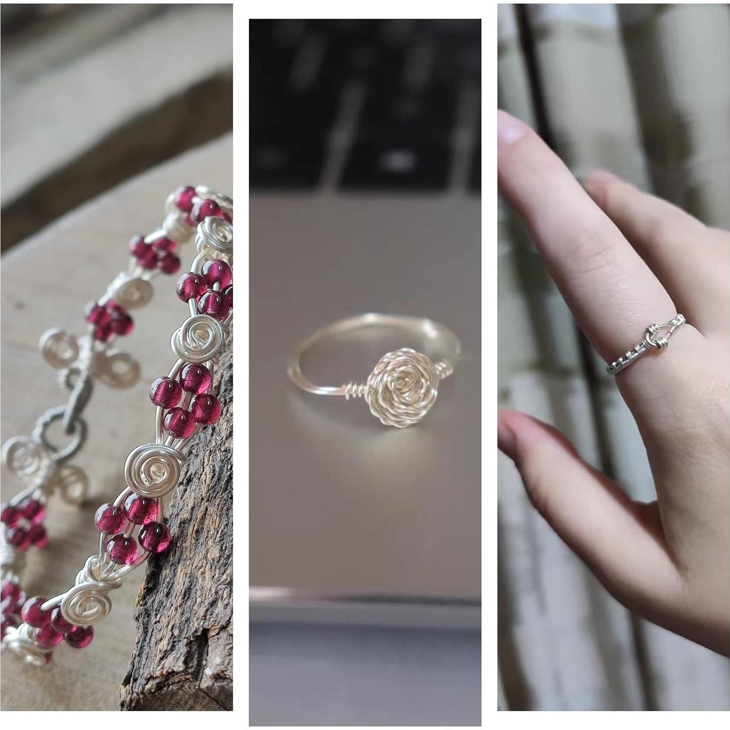 Alambre de Cobre 24 Gauge 203 Pies Plata para Manualidades