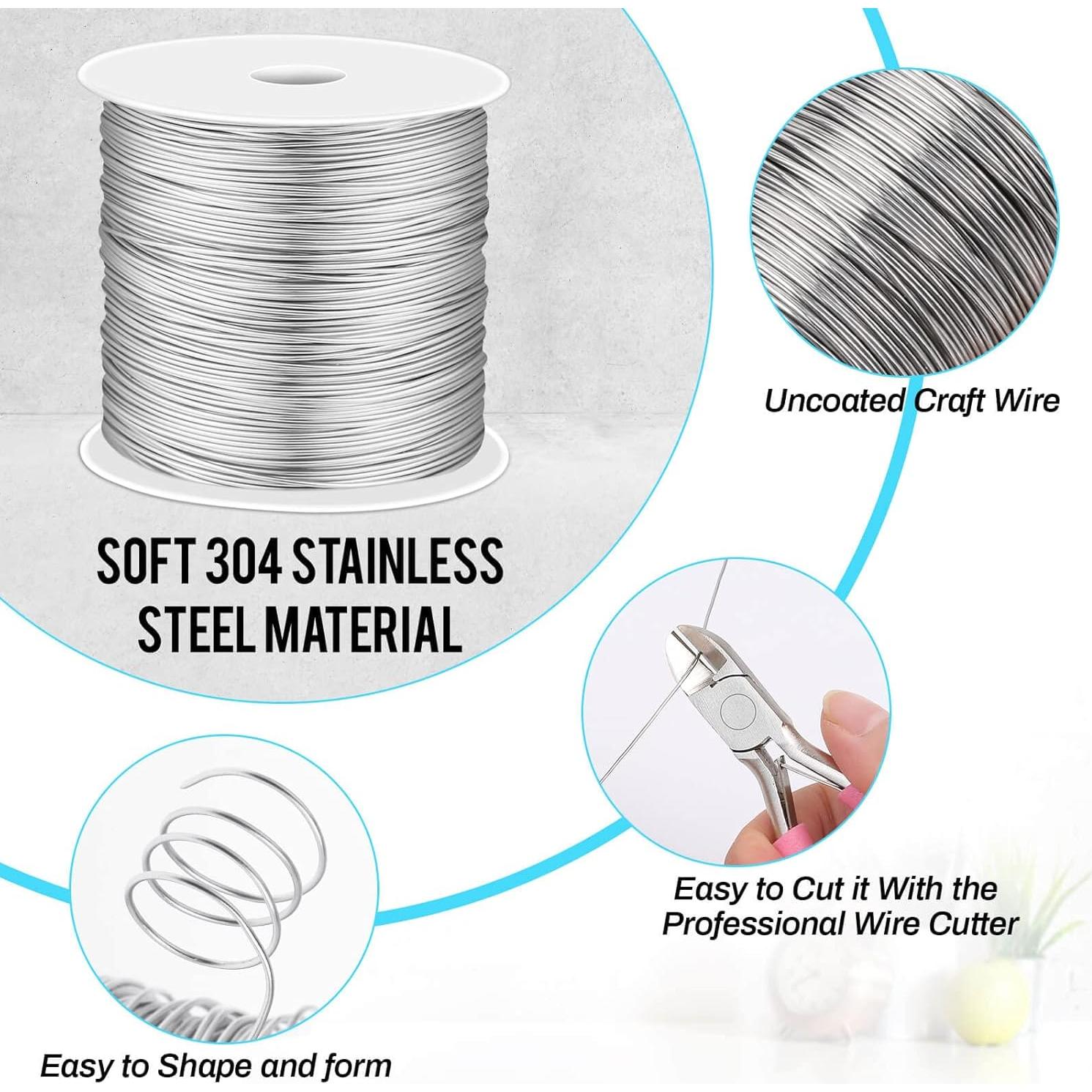 Alambre de Acero Inoxidable Cridoz 24 Gauge 120m para Joyas