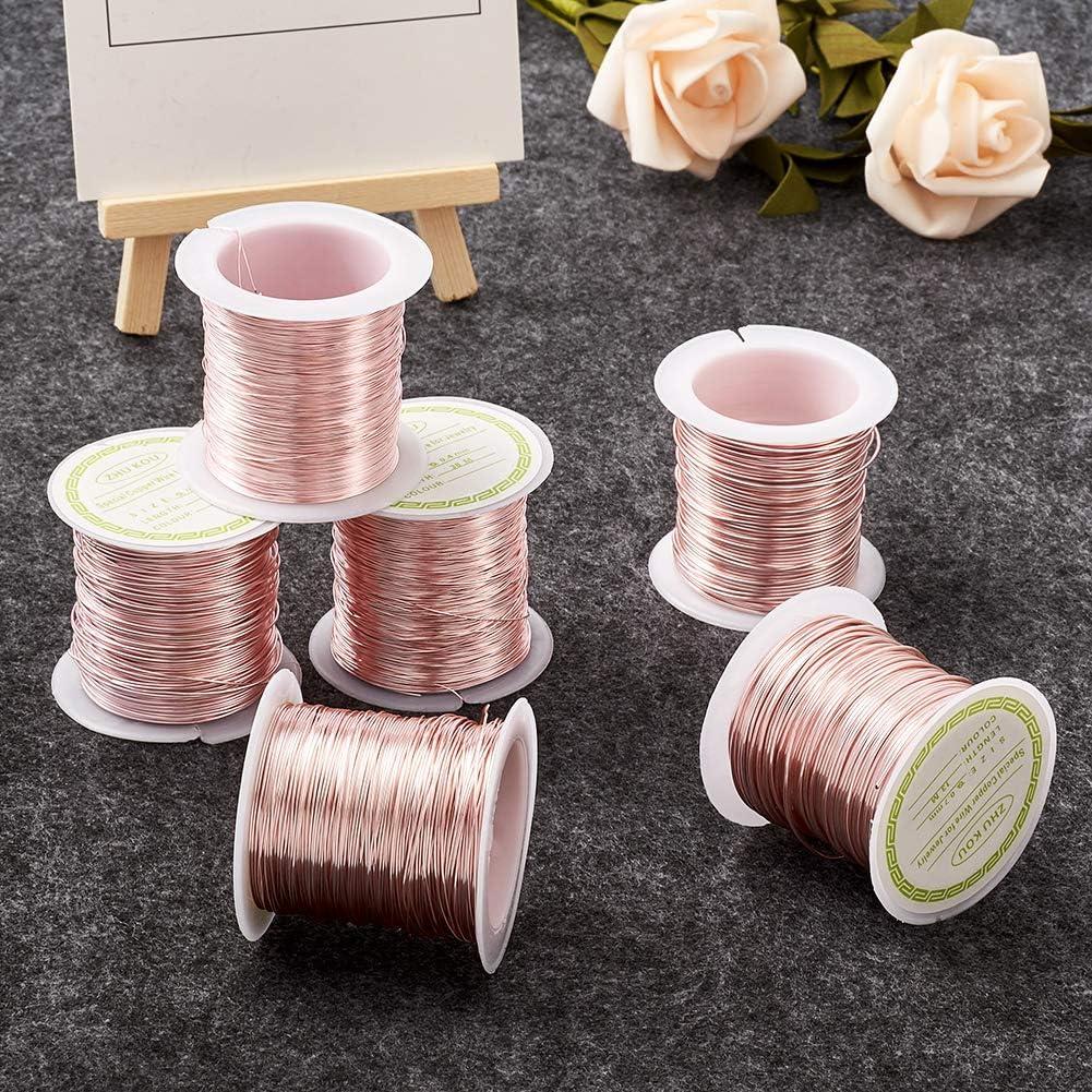 Alambre de Cobre 28 Gauge PH PandaHall 72m Oro Rosa