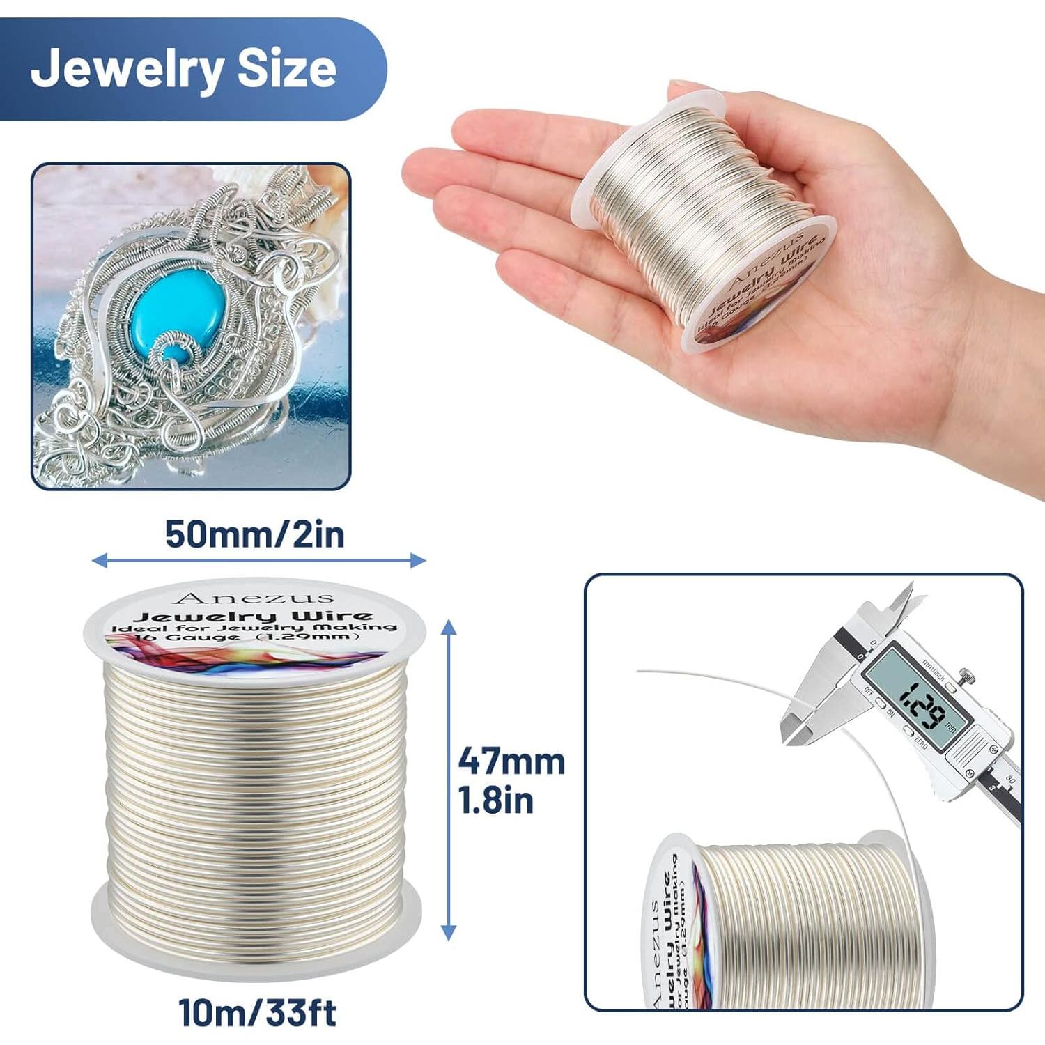 Alambre de Joyería Anezus 16 Calibres 10 Metros Plata