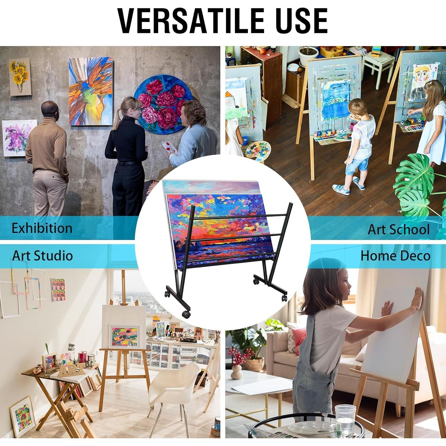 Soporte de Impresión de Metal Soñando en Arte 77kg con Ruedas