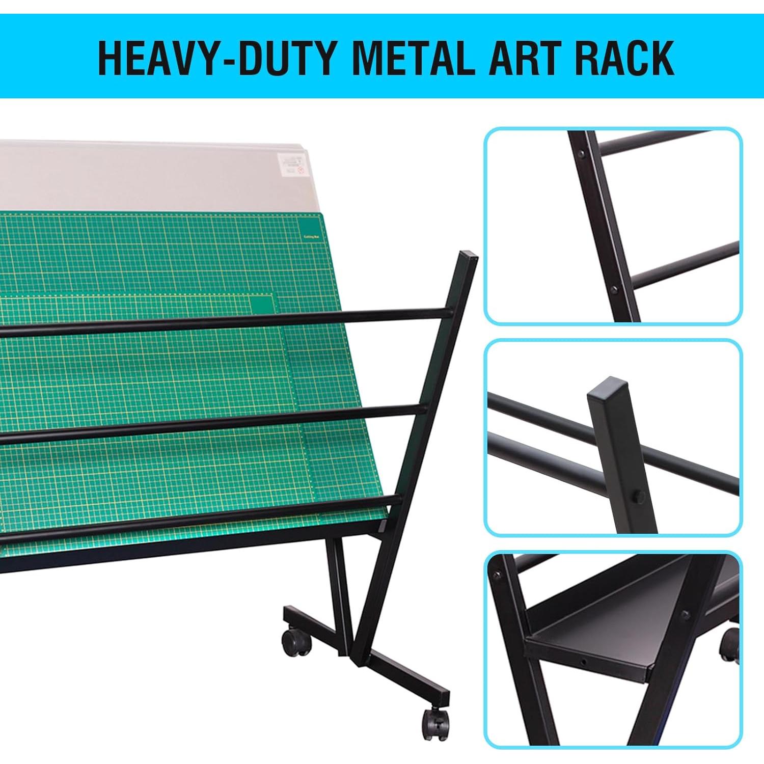 Soporte de Impresión de Metal Soñando en Arte 77kg con Ruedas
