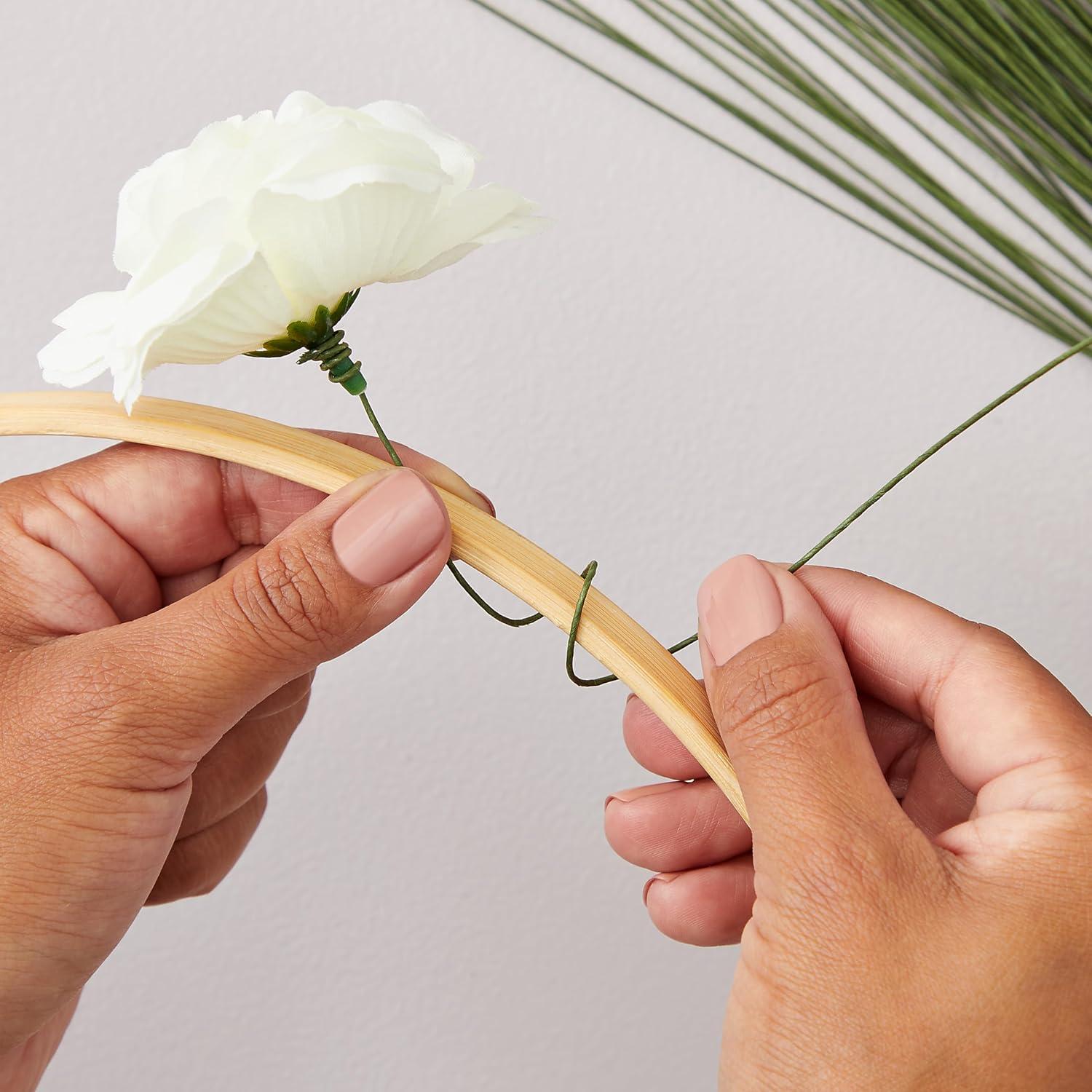 Alambre Floral Verde Oscuro Juvale 200 Piezas 40.64 cm