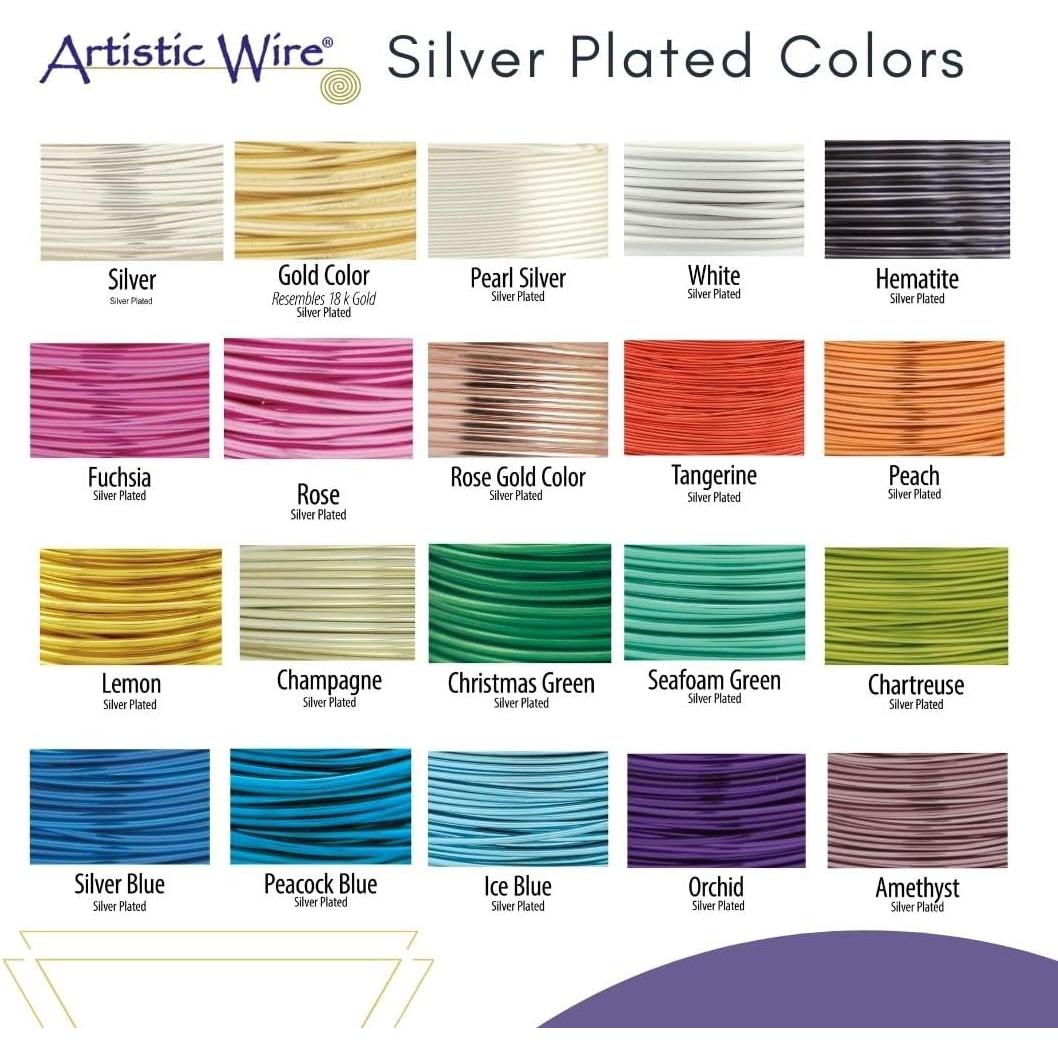 Alambre Artístico Plateado 22 Calibre 38.1 m para Manualidades
