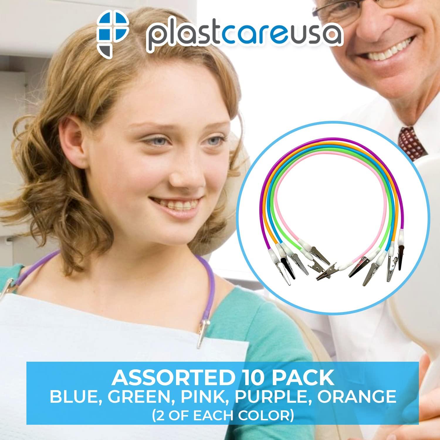 Paquete de 10 Clips para Baberos Dentales PlastCare USA - Silicona Flexible