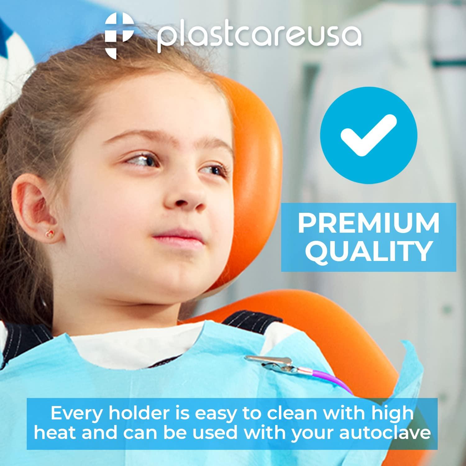 Paquete de 10 Clips para Baberos Dentales PlastCare USA - Silicona Flexible