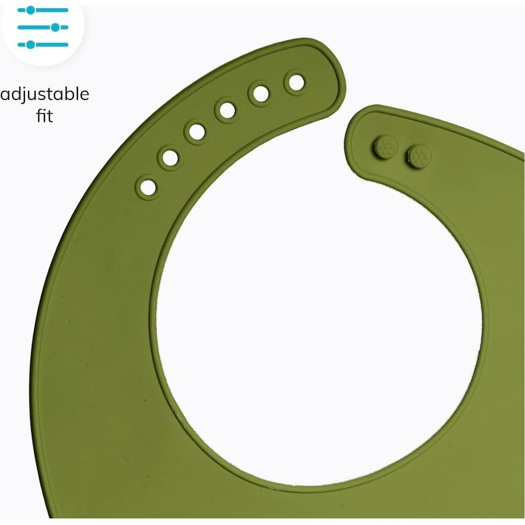 Babero de Silicona para Adultos BraceAbility Verde Cazador