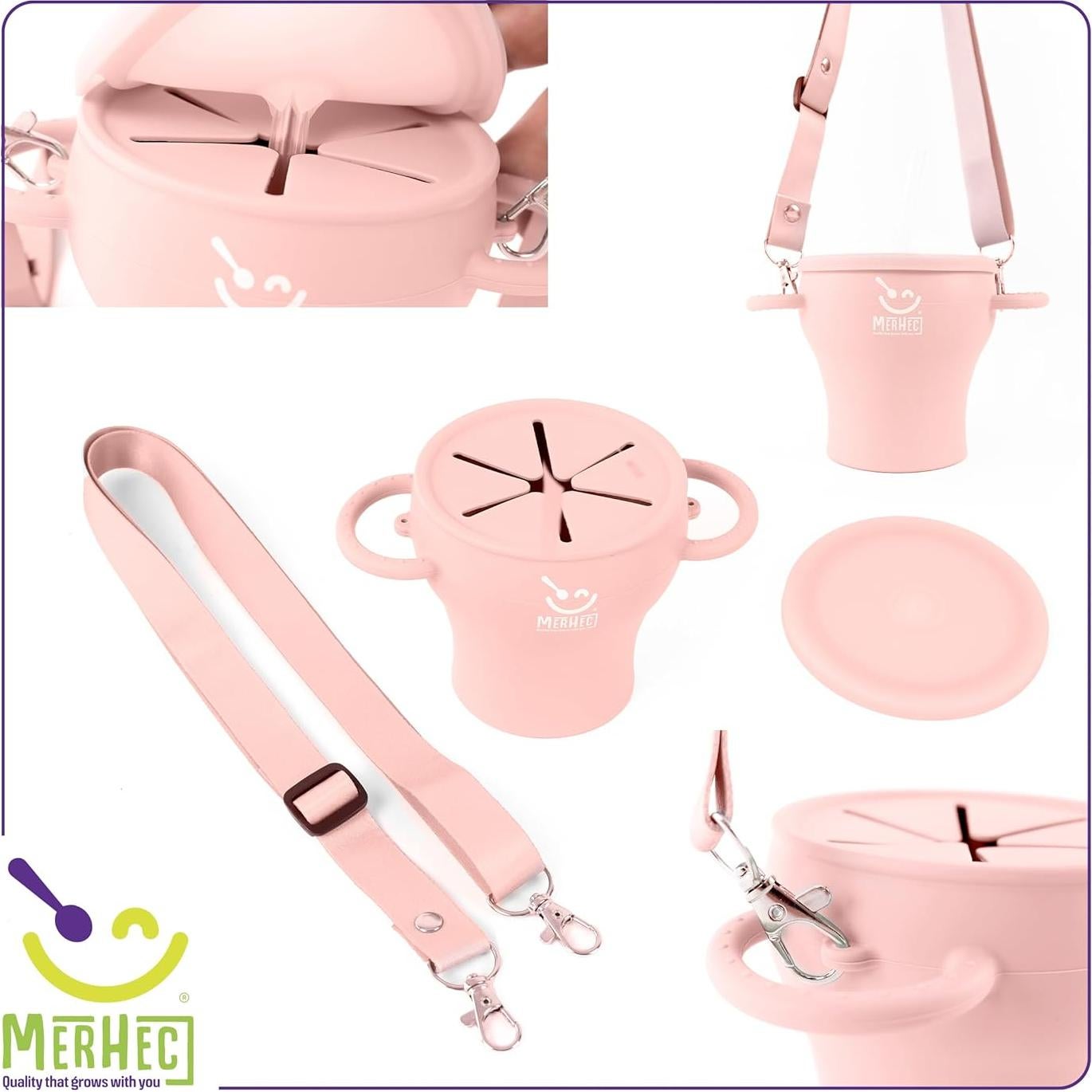 Set de Alimentación para Bebés MH23092023 - Silicona Rosa Oscuro