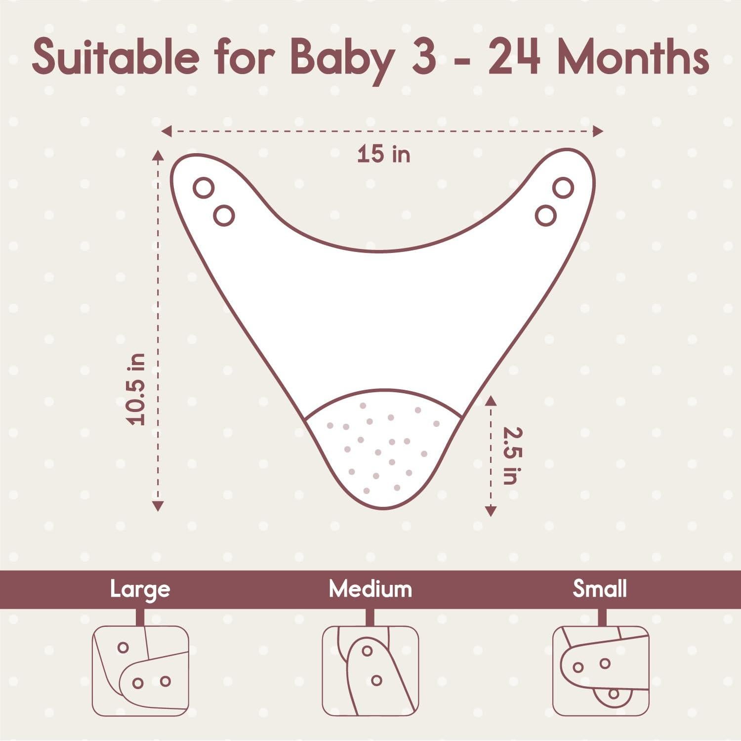 Baberos de Dentición Bazzle Baby 4-Pack Algodón Rosa y Blanco