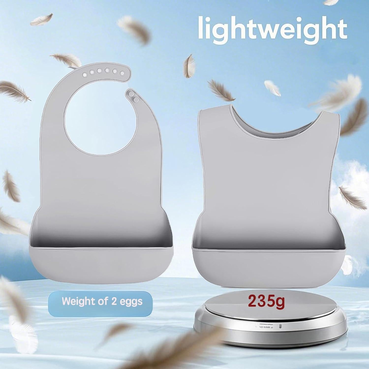 Babero de Silicona Impermeable TXYYilufafafa Ajustable para Adultos