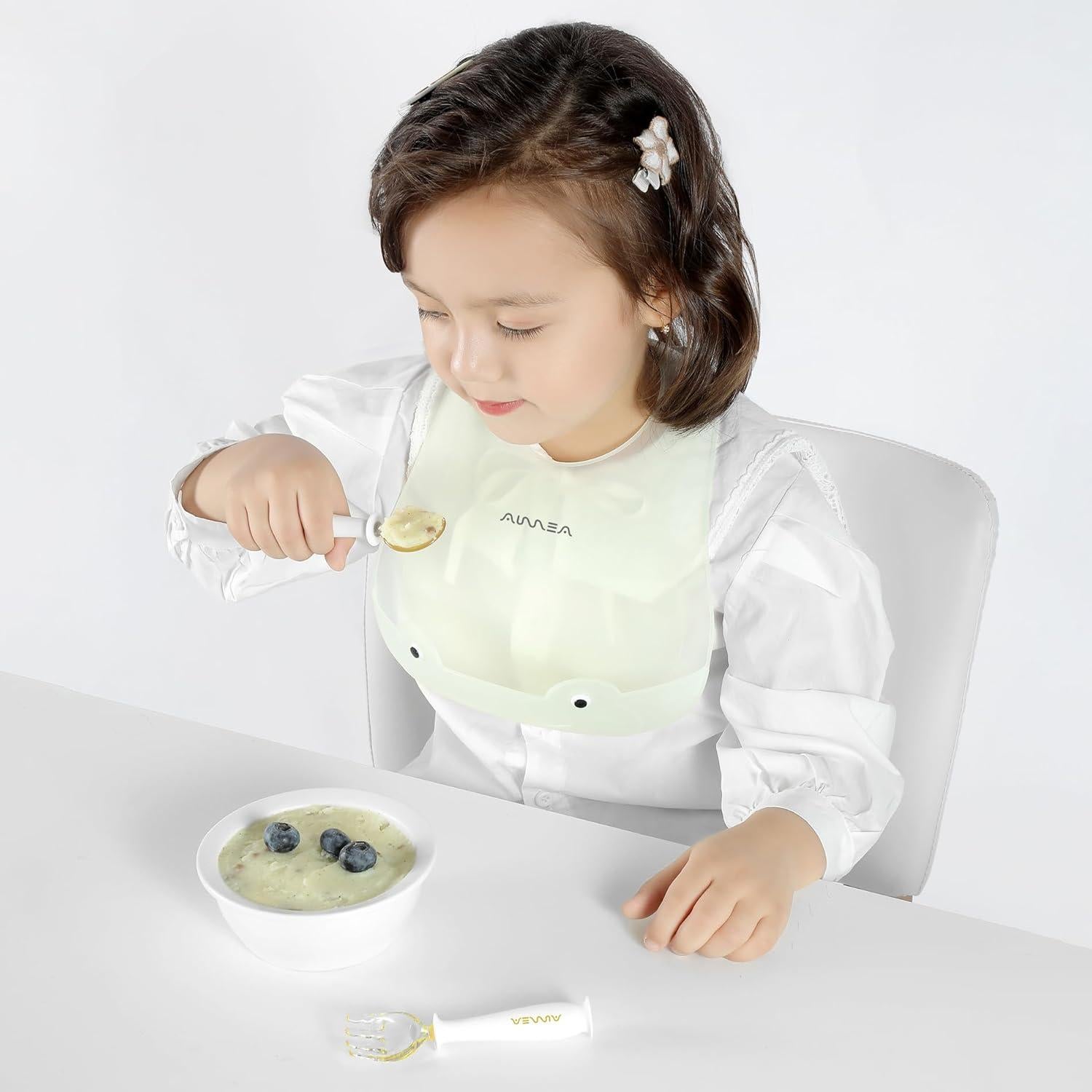 Baberos de Silicona Aurrea Ajustables e Impermeables 6M+