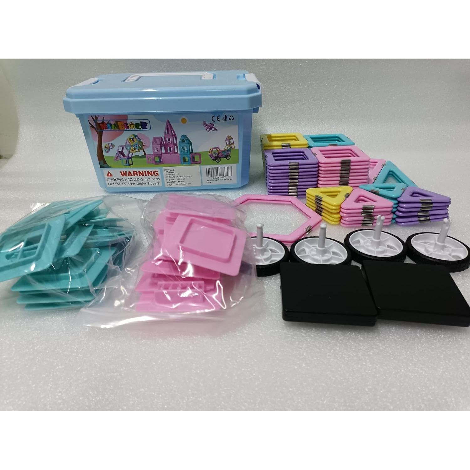 MAGBLOCK Juego de Bloques Magnéticos 103pcs para Niños 3+