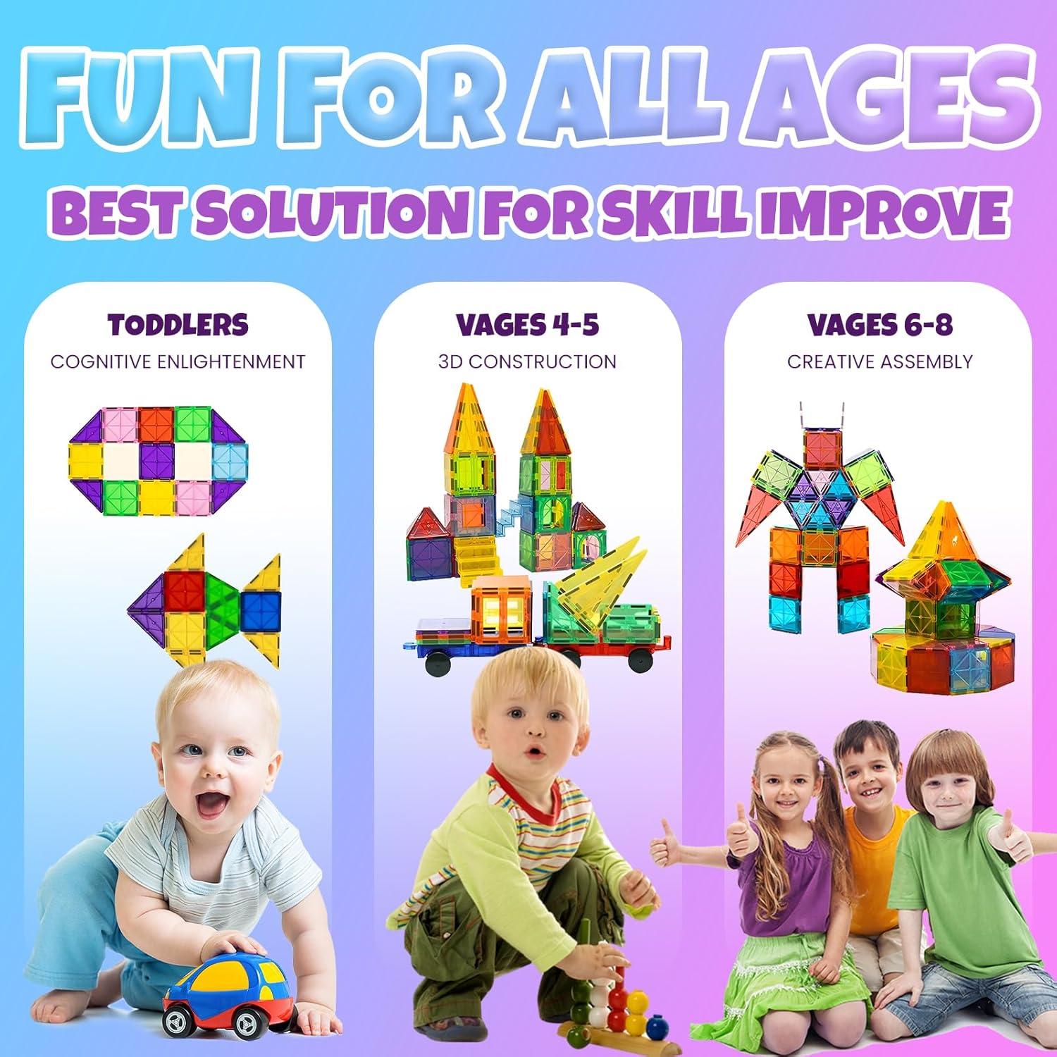 Set de 100 Azulejos Magnéticos SS International para Niños