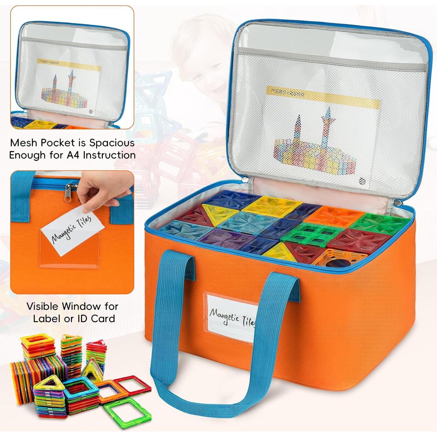 Paquete de 4 Bolsas de Almacenamiento ZIOZERTT para Juguetes