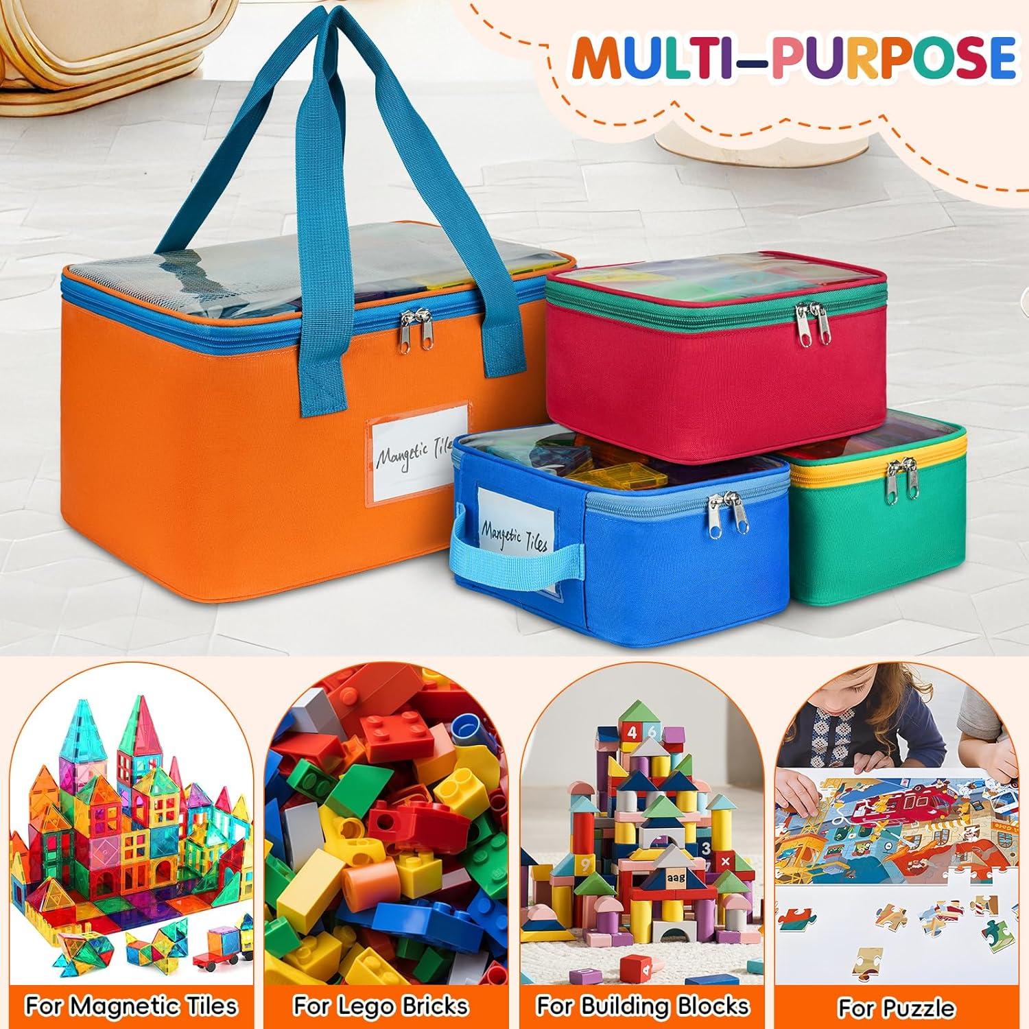 Paquete de 4 Bolsas de Almacenamiento ZIOZERTT para Juguetes