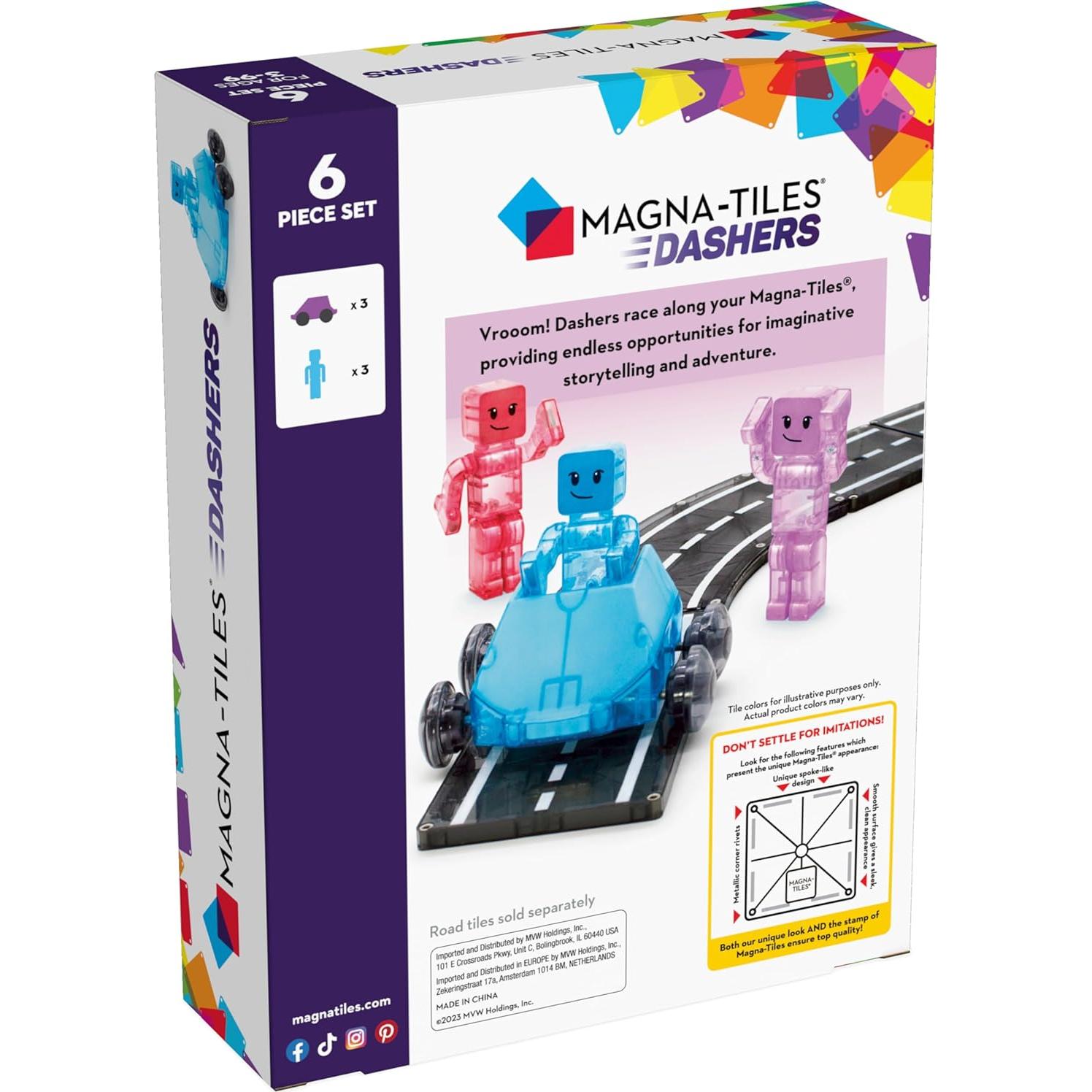 Set de Construcción Magnético MAGNA-TILES Dashers 6 Piezas
