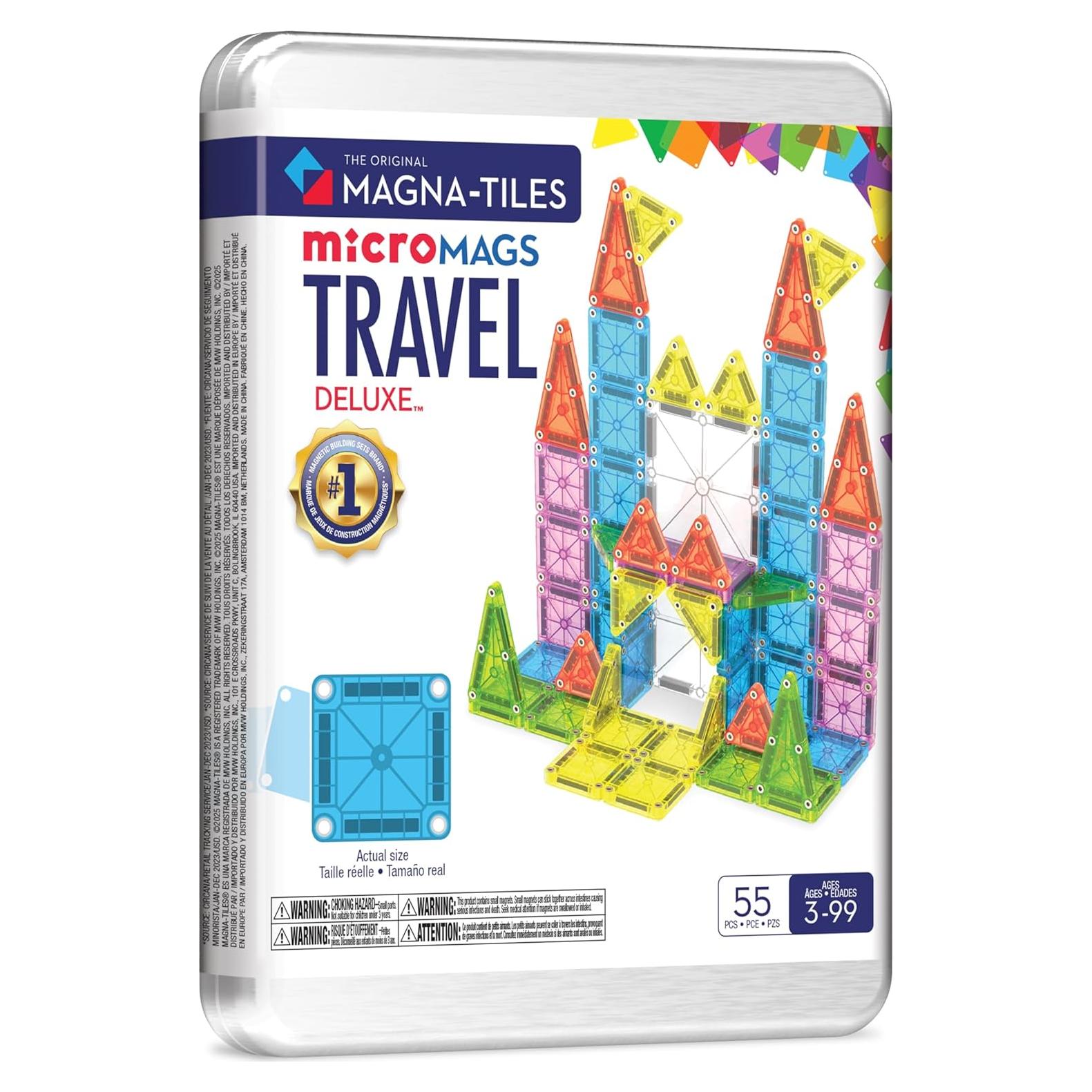 Juego de Viaje Deluxe MAGNA-TILES microMAGS 55 Piezas
