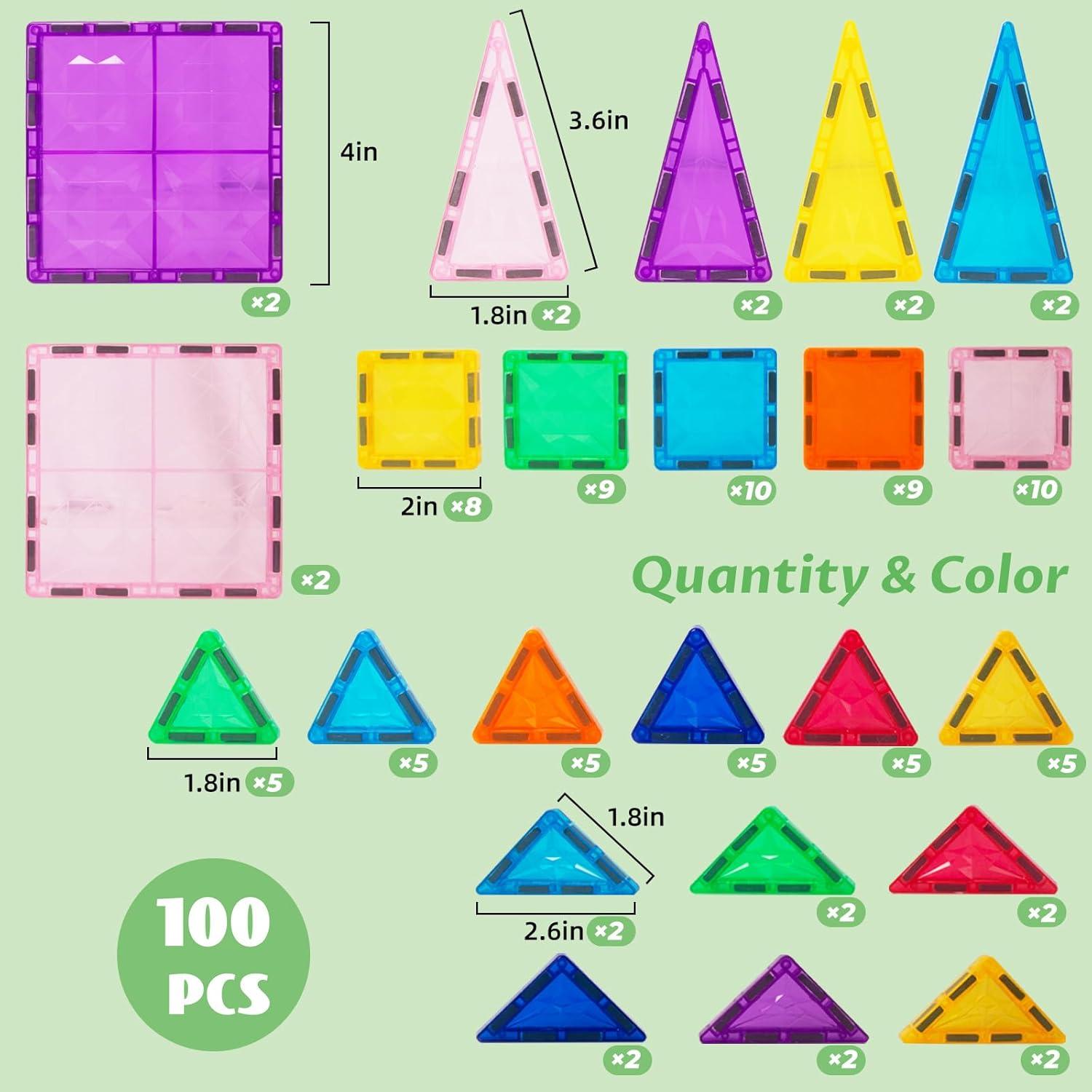 Azulejos Magnéticos de Construcción 100 Piezas WOODENFUN