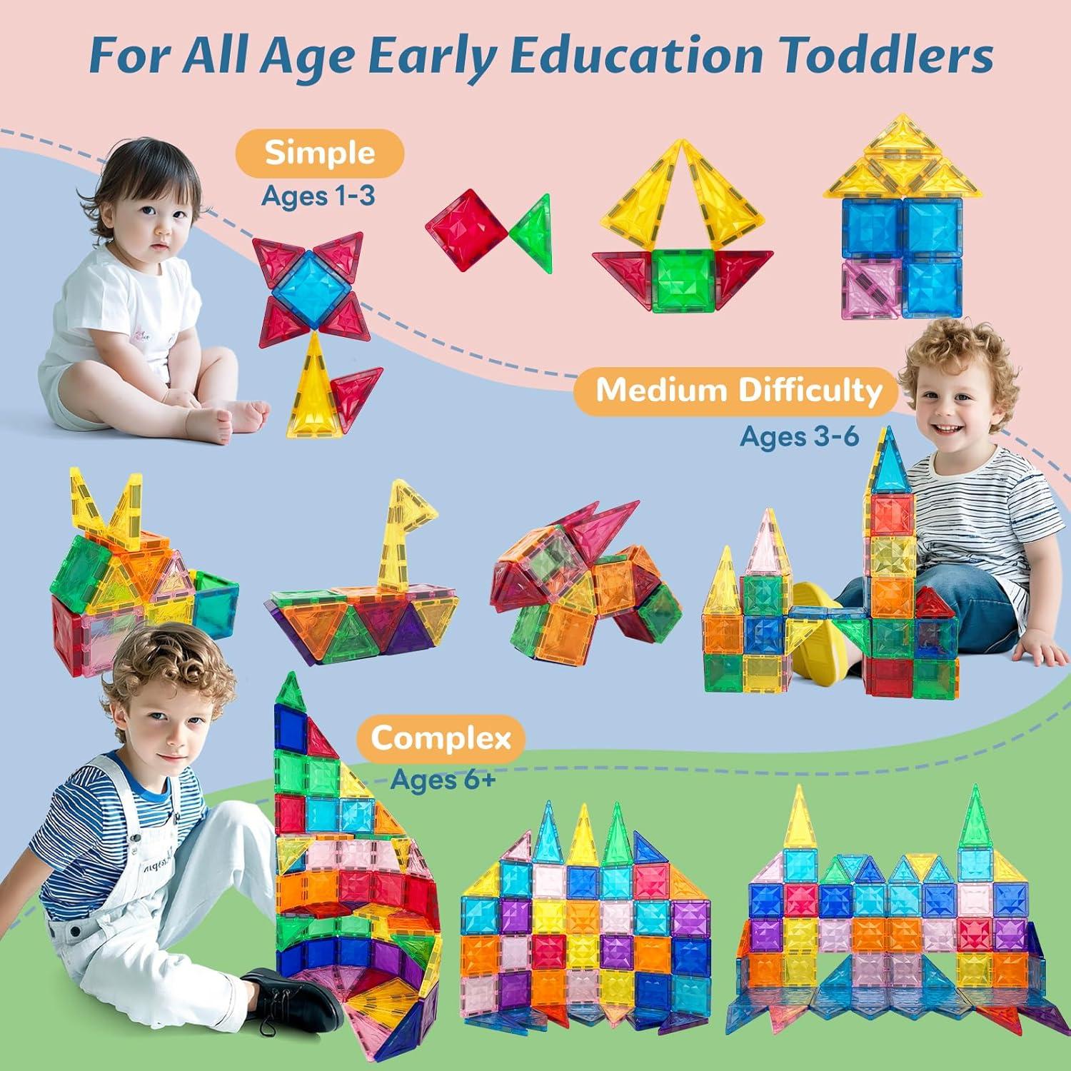 Azulejos Magnéticos de Construcción 100 Piezas WOODENFUN