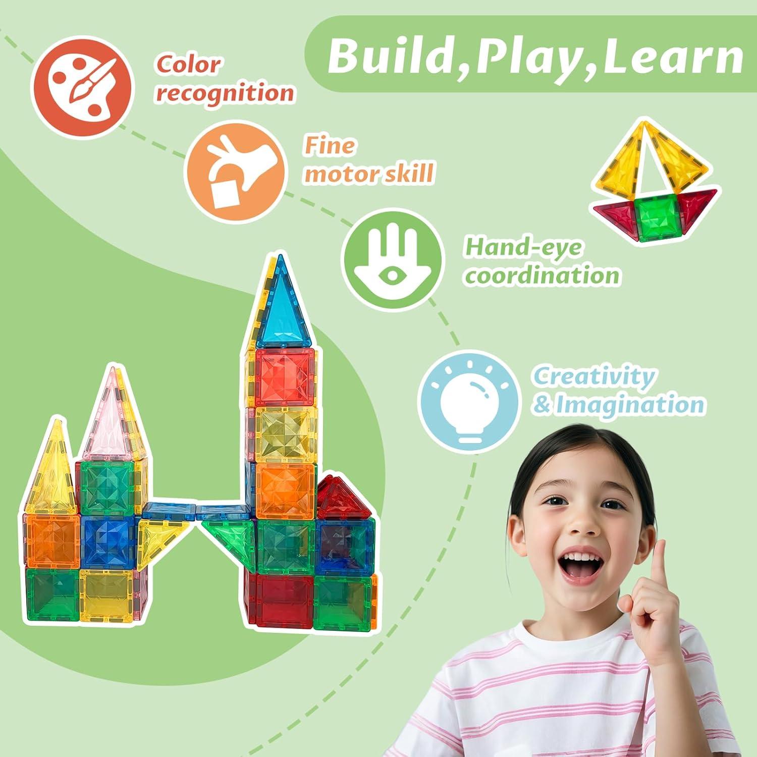 Azulejos Magnéticos de Construcción 100 Piezas WOODENFUN