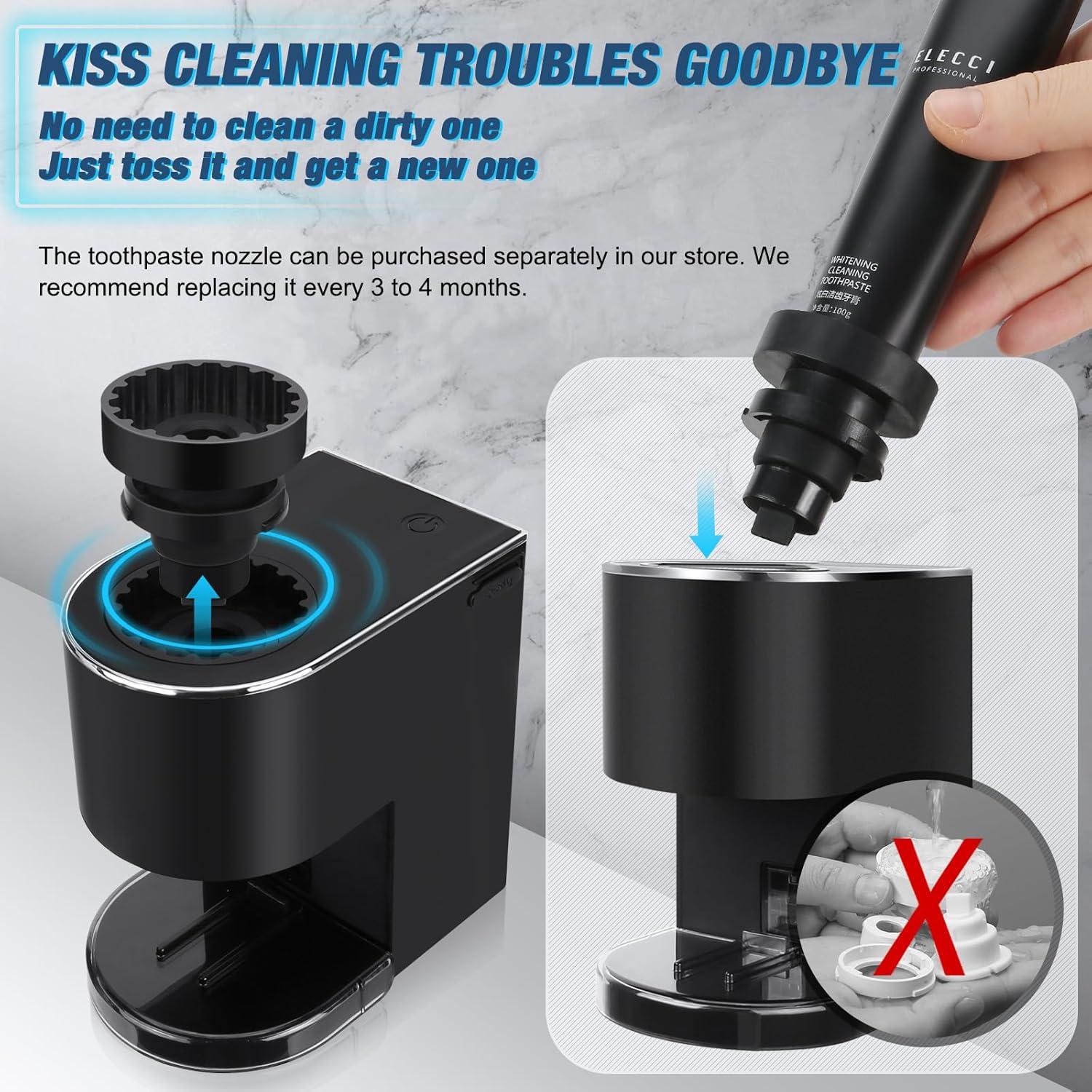 Dispensador Automático de Pasta de Dientes Monstake Negro 6 Niveles