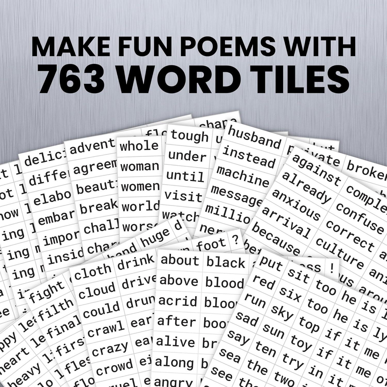 Kit de Azulejos de Poesía Magnéticos Rayliad - 797 Palabras