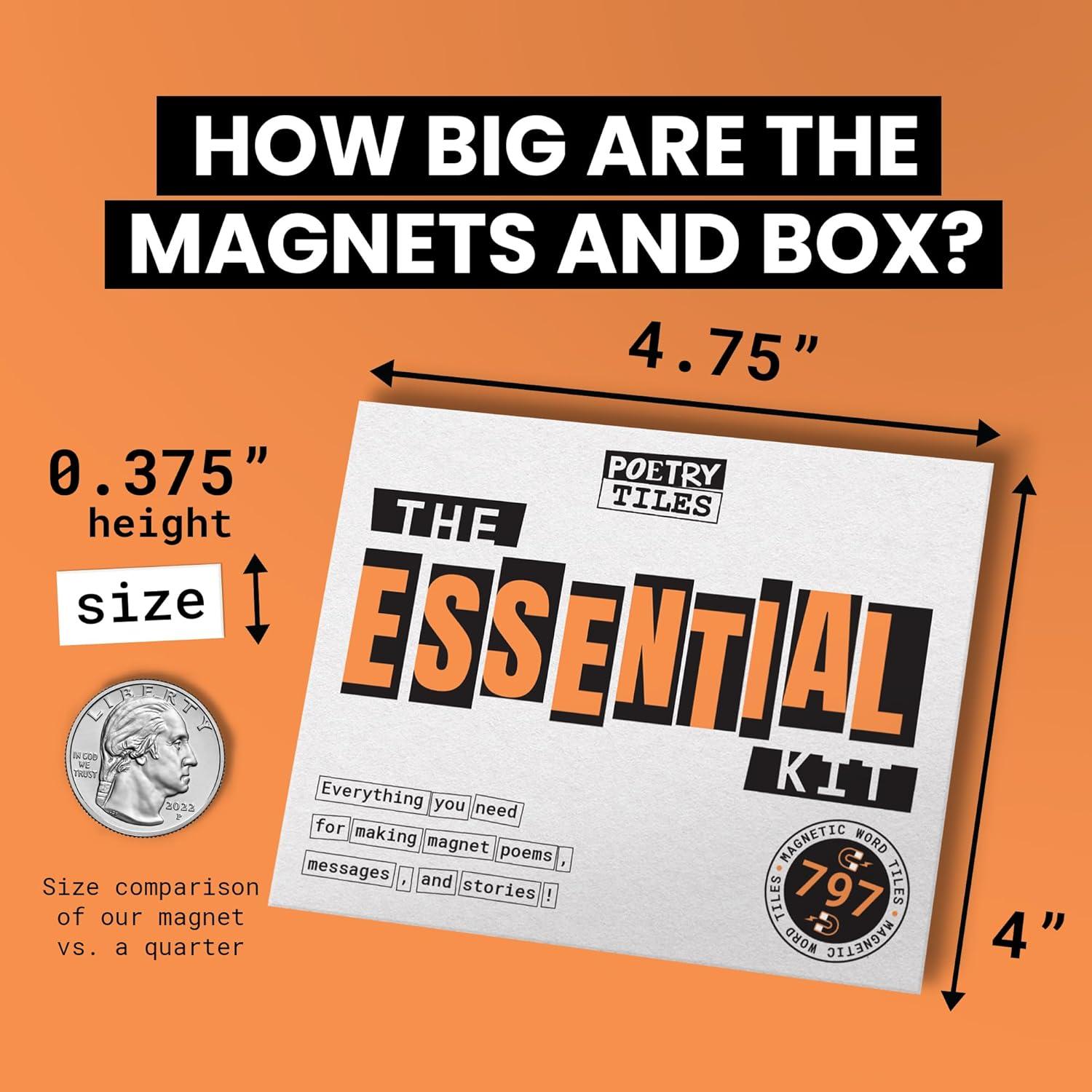 Kit de Azulejos de Poesía Magnéticos Rayliad - 797 Palabras