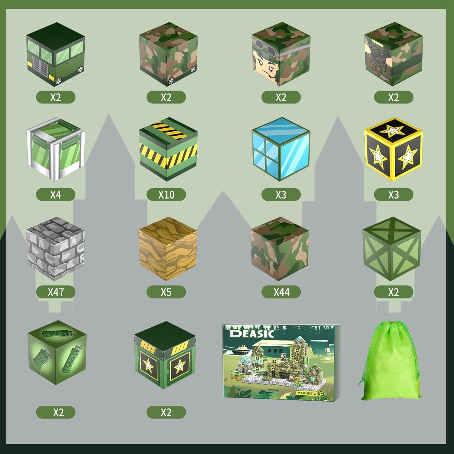 Set de 130 Bloques Magnéticos HenaBoo para Niños 3+ Años