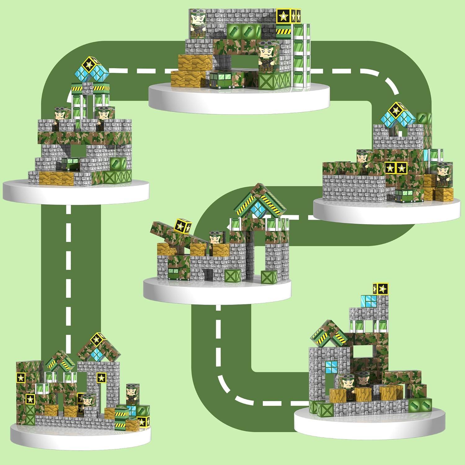 Set de 130 Bloques Magnéticos HenaBoo para Niños 3+ Años