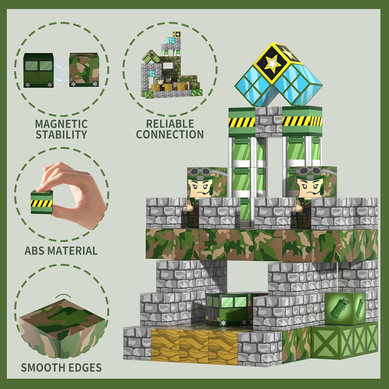 Set de 130 Bloques Magnéticos HenaBoo para Niños 3+ Años