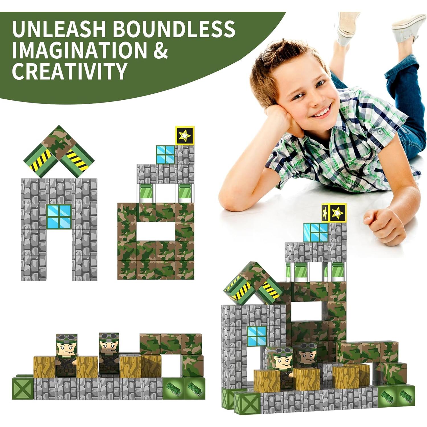 Set de 130 Bloques Magnéticos HenaBoo para Niños 3+ Años