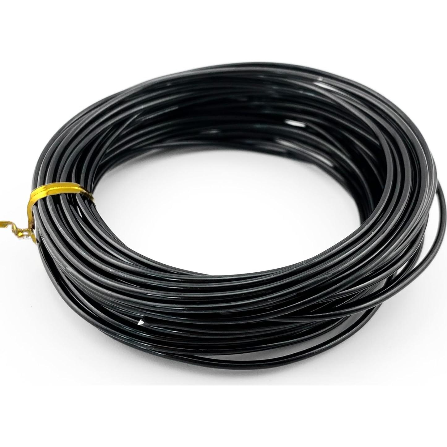 Alambre de Aluminio Flexible AEAOA 18 Gauge Negro 10.06m