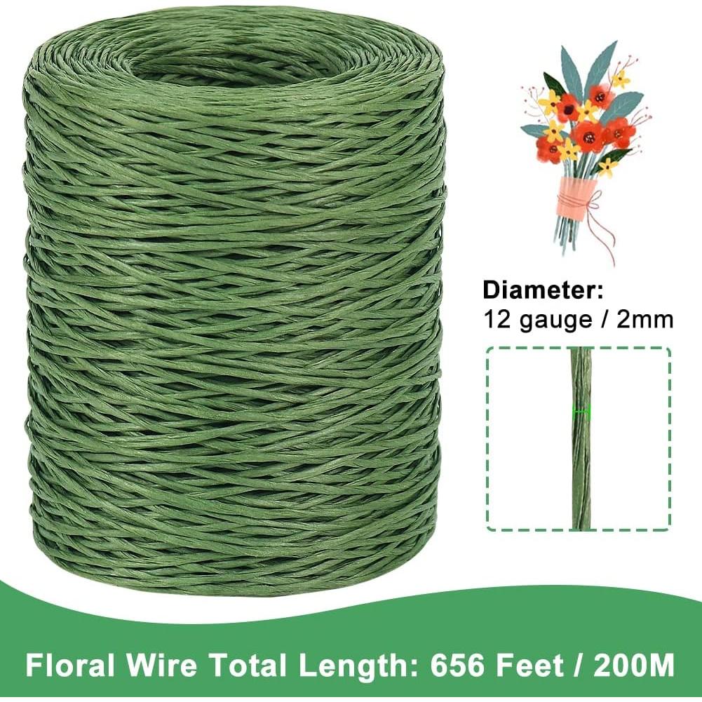 Alambre Floral Tenn Well 200m 2mm Verde para Manualidades