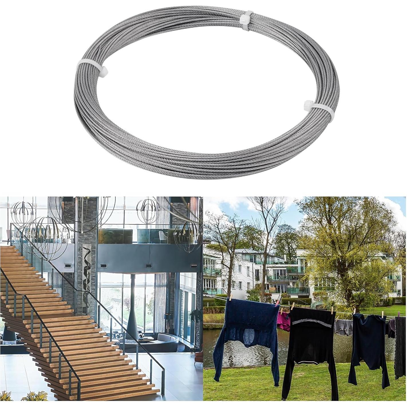 Cable de acero inoxidable 1.5mm x 30m SIDAZON grado marino