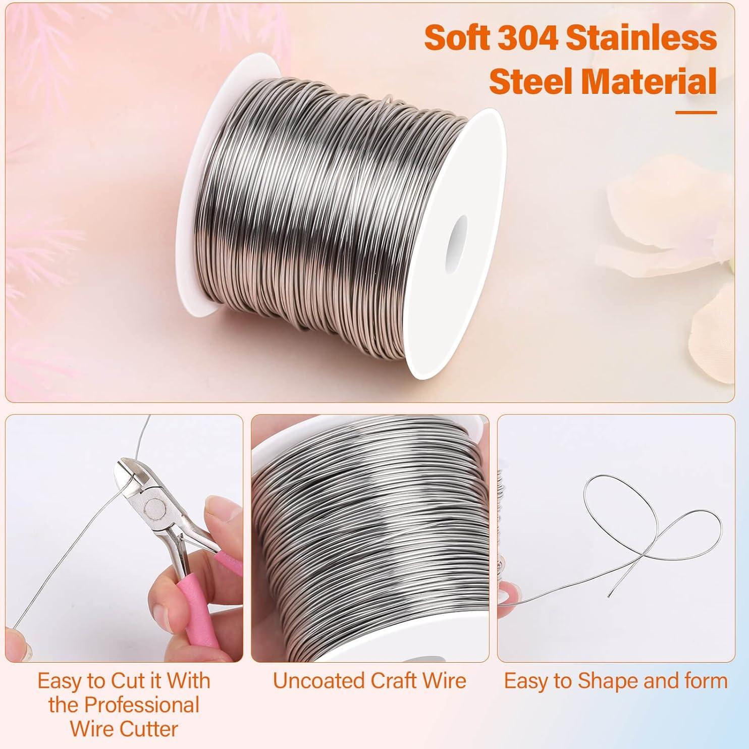 Alambre de Acero Inoxidable Cridoz 20 Gauge 13.65m para Joyería